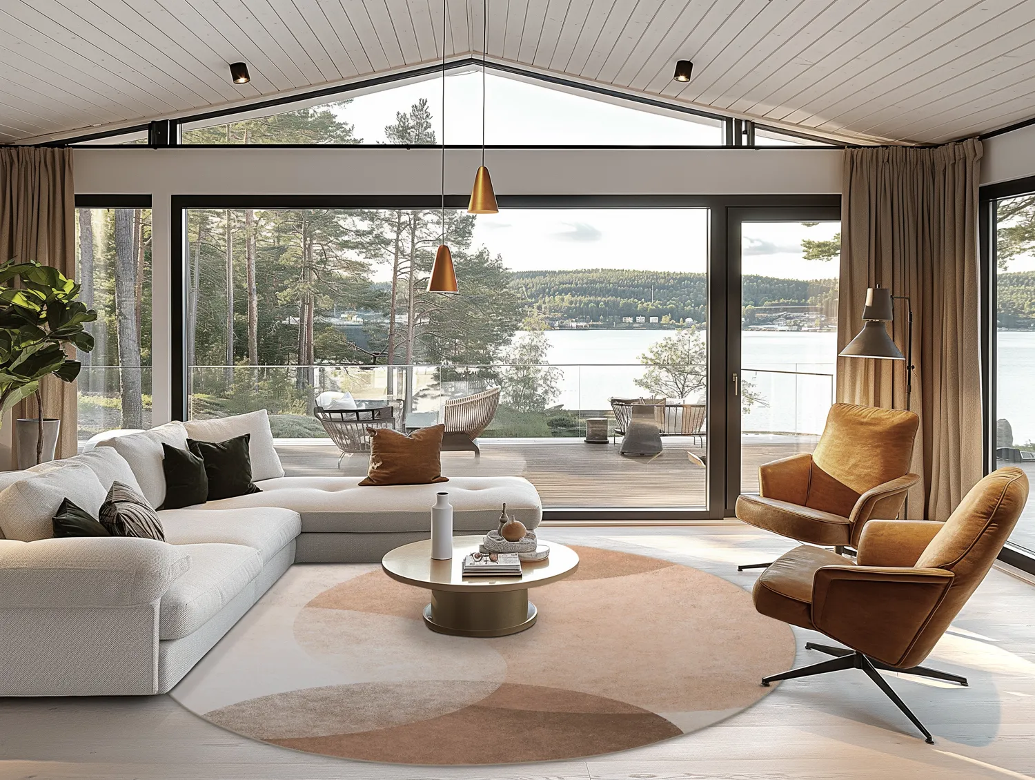 Kruhový koberec - Craon (viacfarebný)