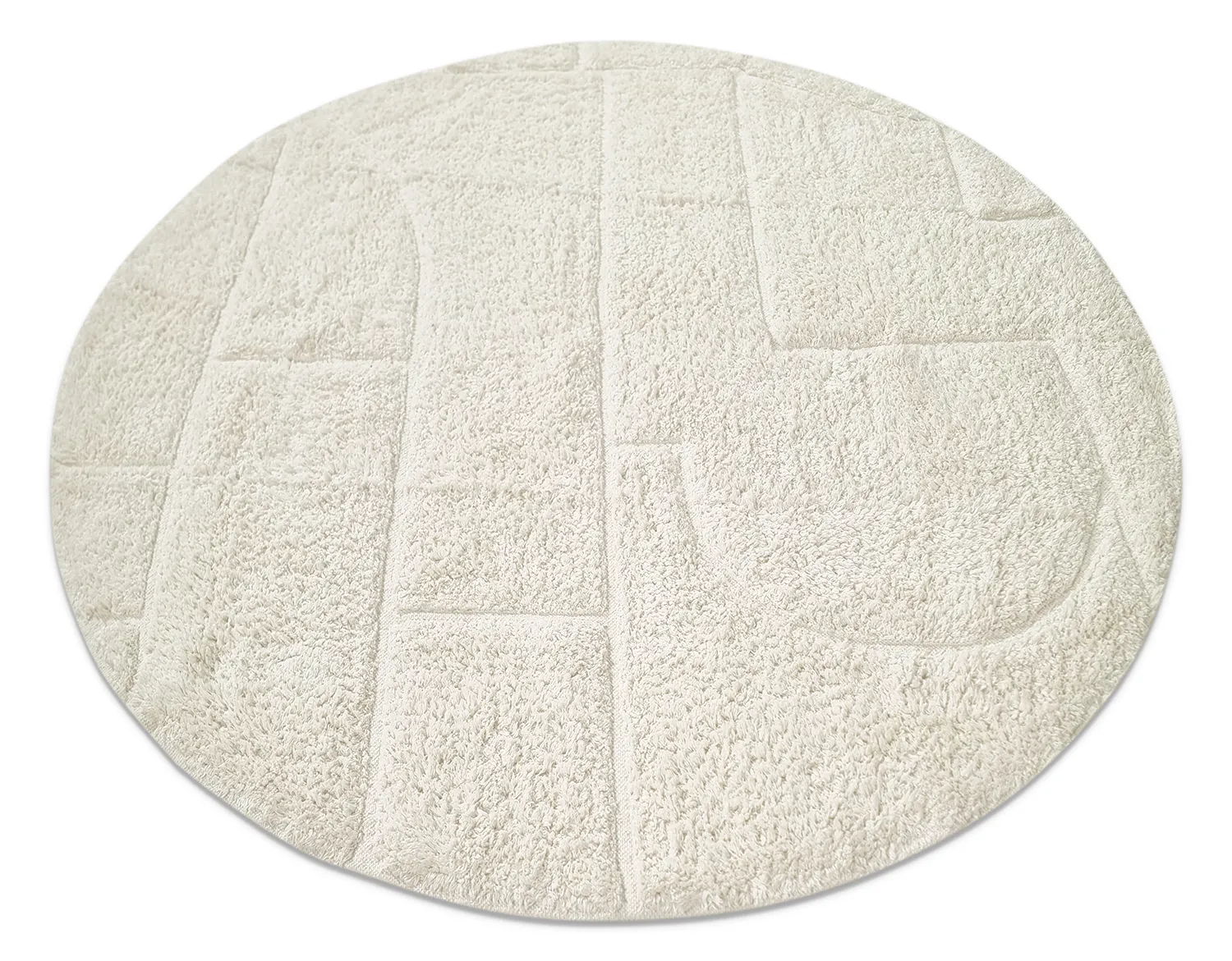 Kolo koberce - Cremona Natural Cotton Shaggy (offwhite)