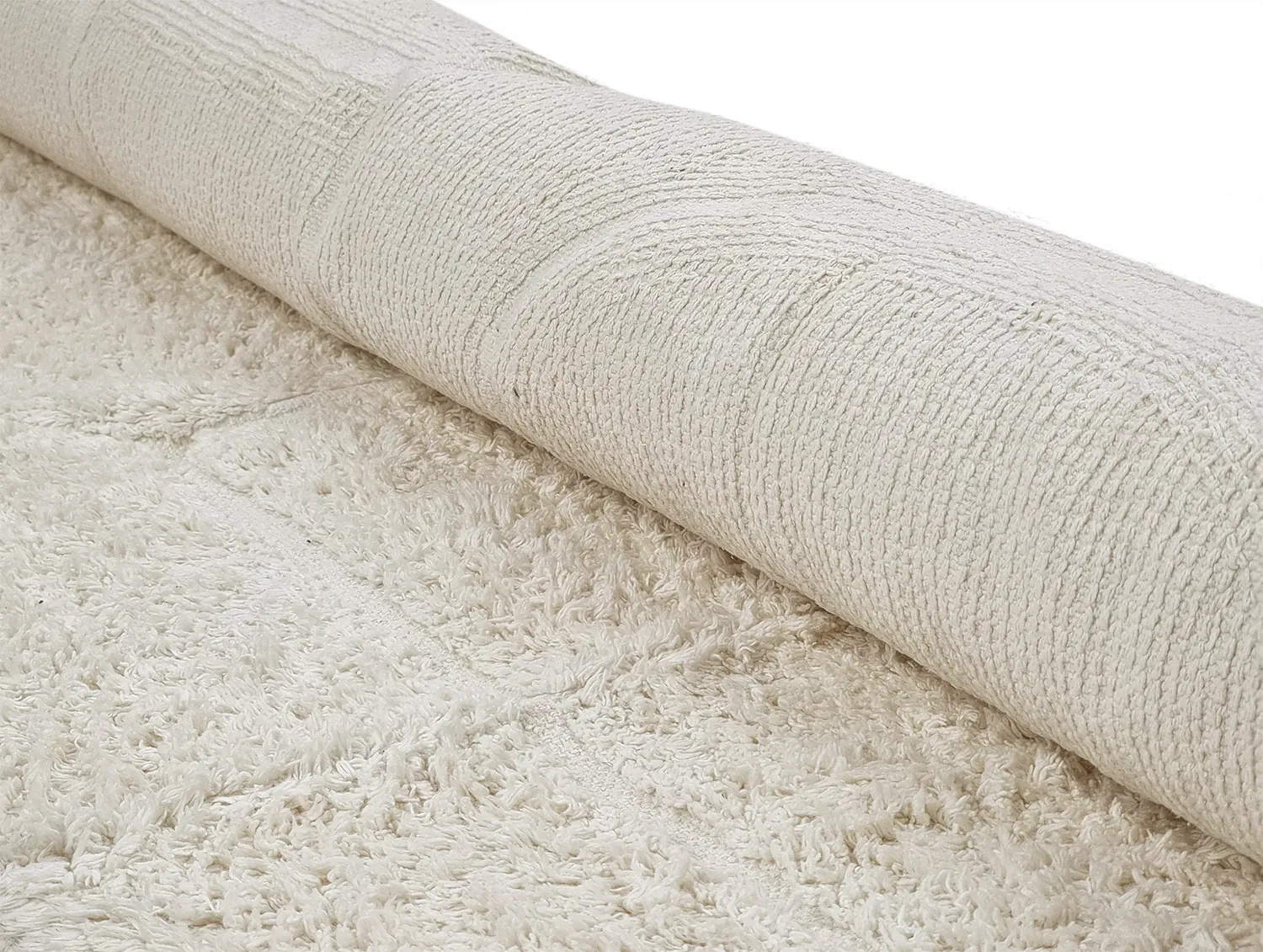 Kolo koberce - Cremona Natural Cotton Shaggy (offwhite)