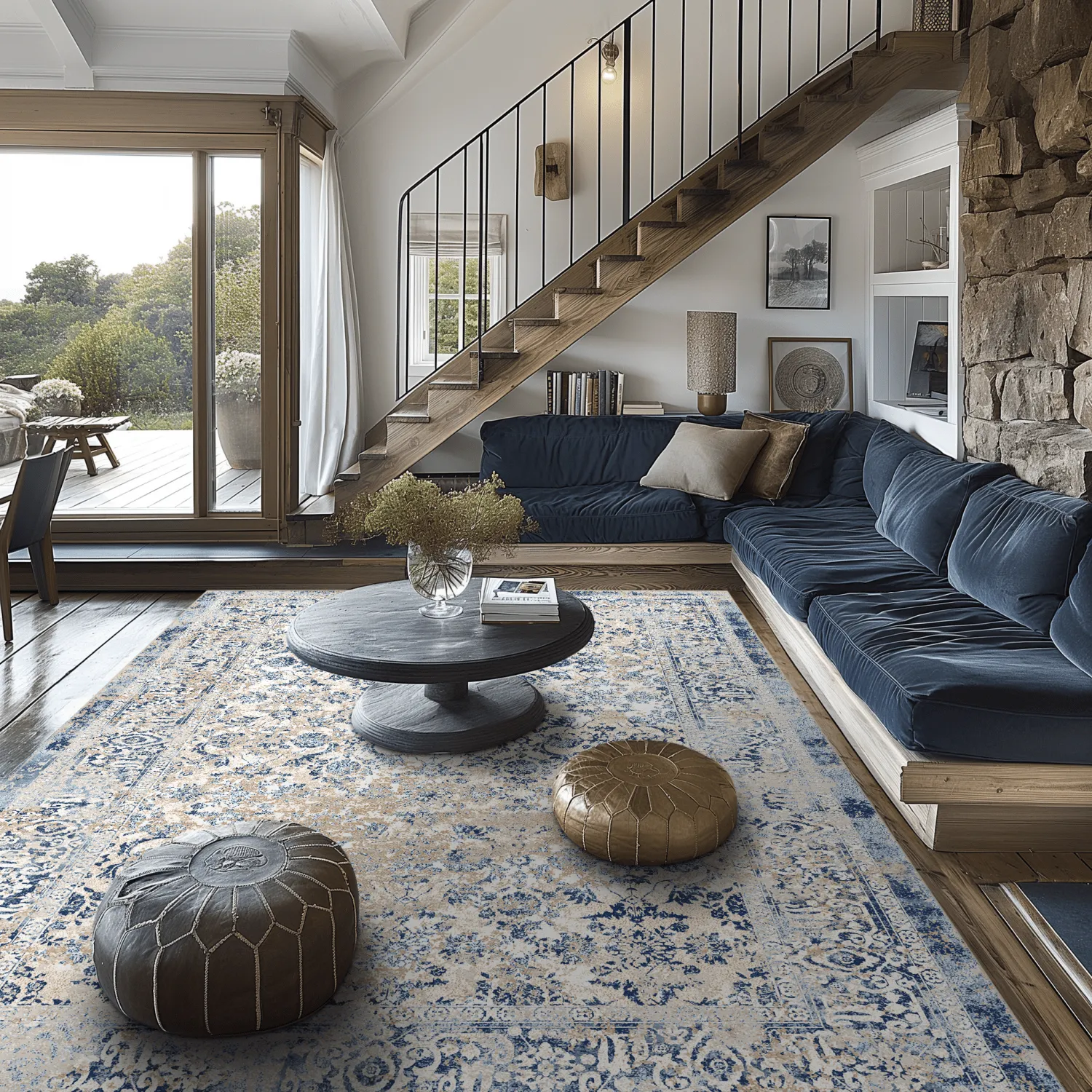 Koberec Wilton - Denizli (modrá)