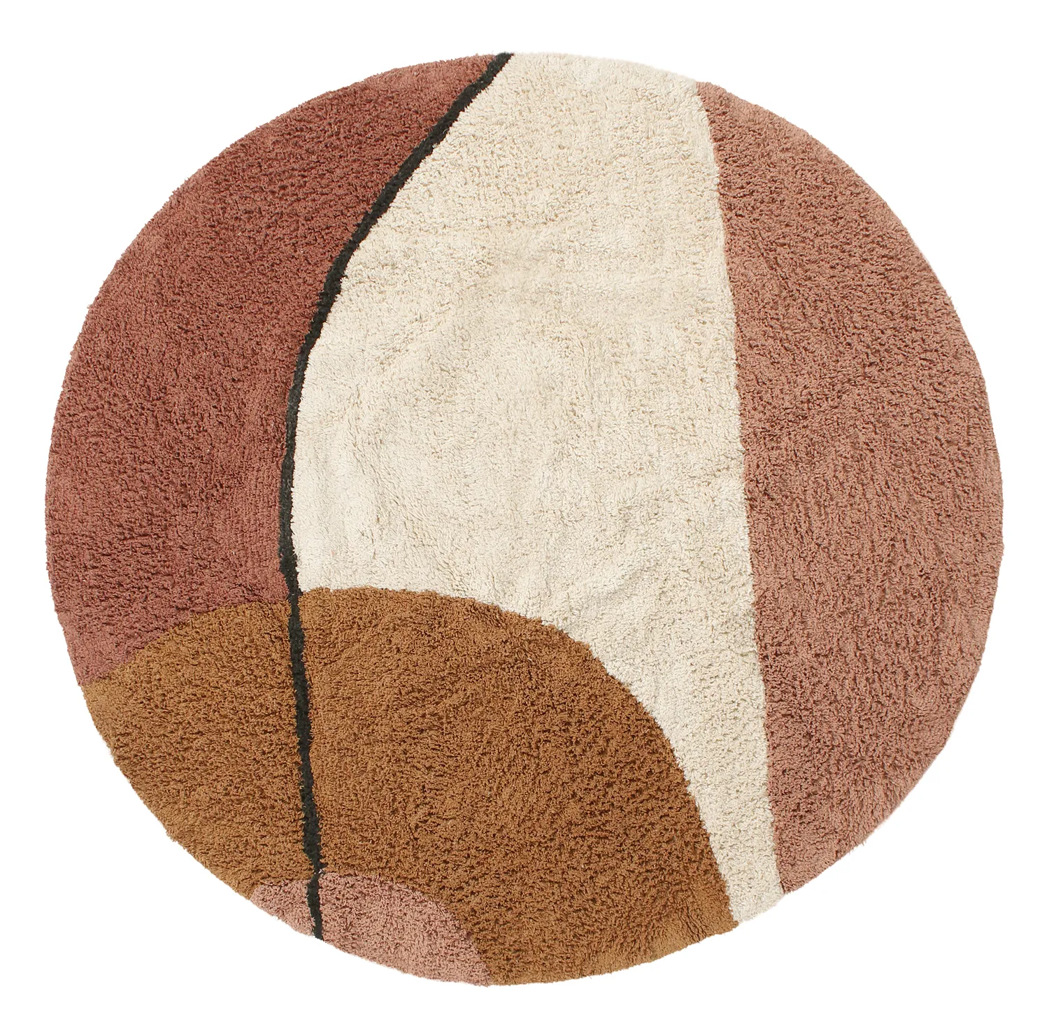 Kolo koberce - Donostia Natural Cotton Shaggy (multi)
