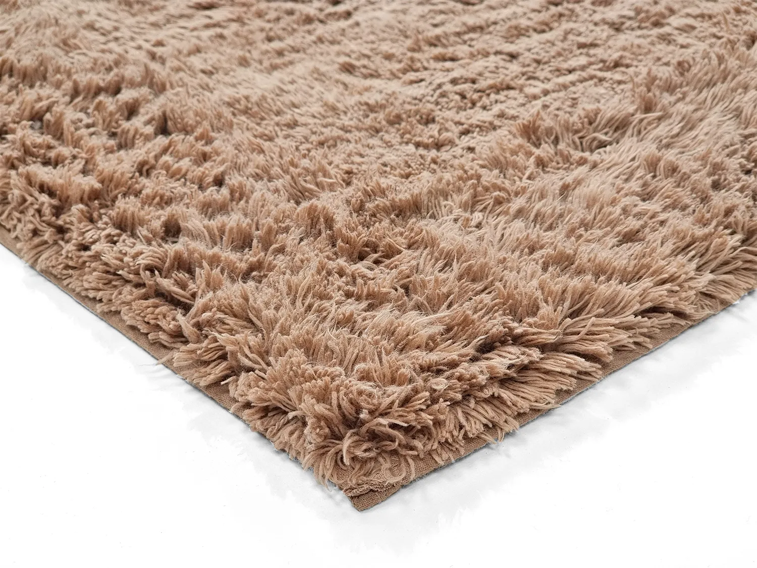 Ryamattor - Ebba Natural Cotton Shaggy (brun)