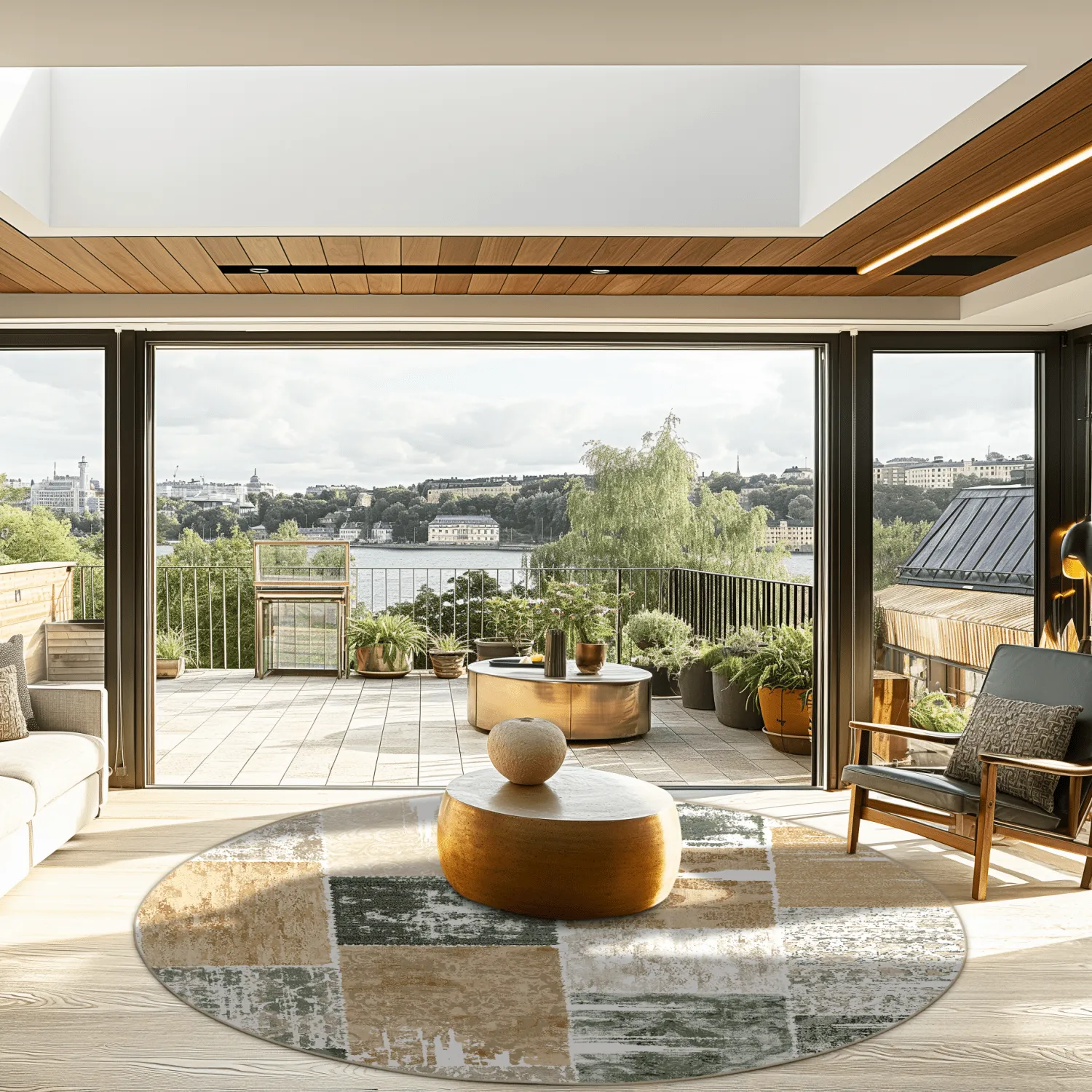 Kruhový koberec - Ephesus (zelený)