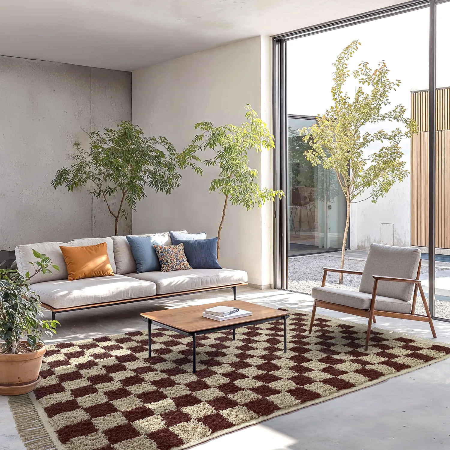 Koberce s chlupatým povrchem - Elsey Natural Cotton Shaggy (béžová/hnedá)