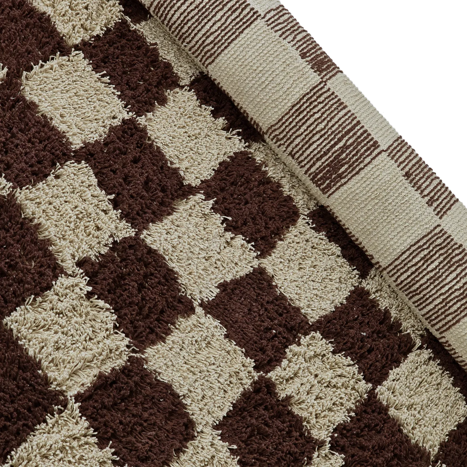 Koberce s chlupatým povrchem - Elsey Natural Cotton Shaggy (béžová/hnedá)