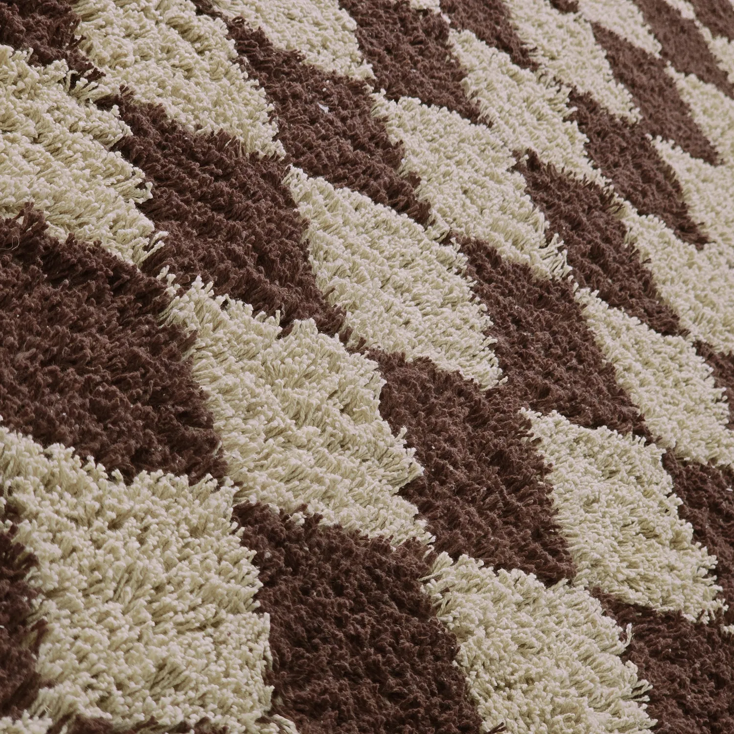 Koberce s chlupatým povrchem - Elsey Natural Cotton Shaggy (béžová/hnedá)