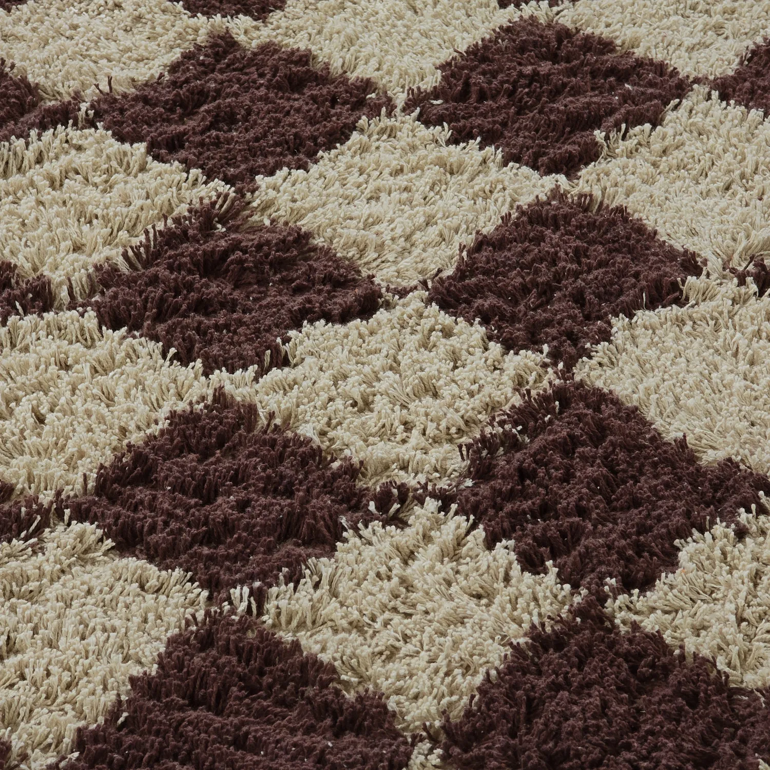 Kolo koberce - Elsey Natural Cotton Shaggy (béžová/hnedá)