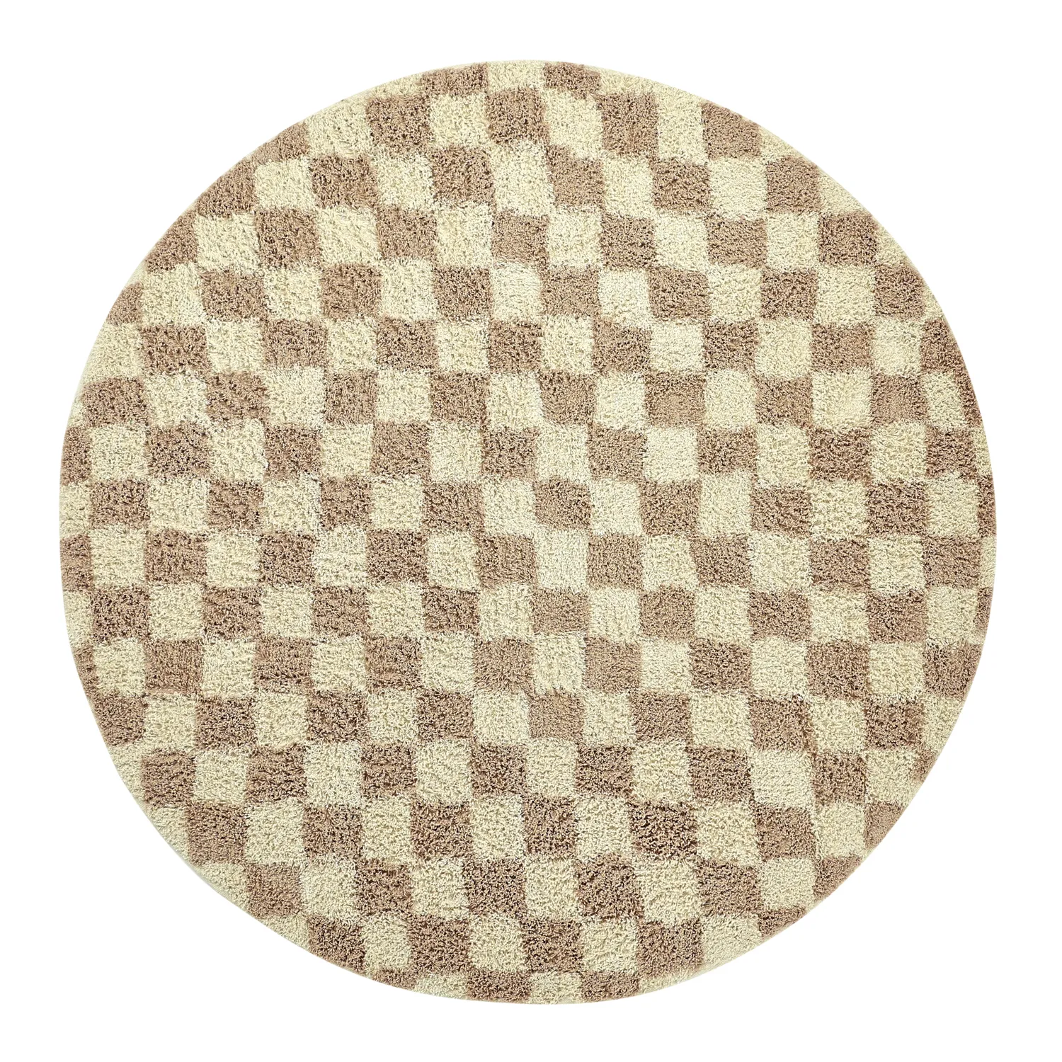 Kolo koberce - Elsey Natural Cotton Shaggy (smotanová/piesková)