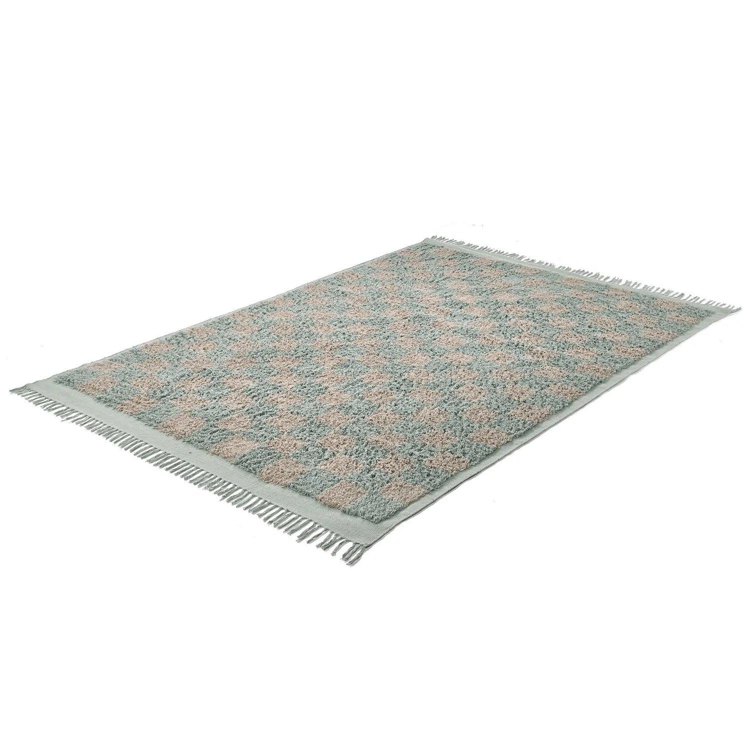 Koberce s dlhým vlasom - Elsey Natural Cotton Shaggy (šedá/rúžová)