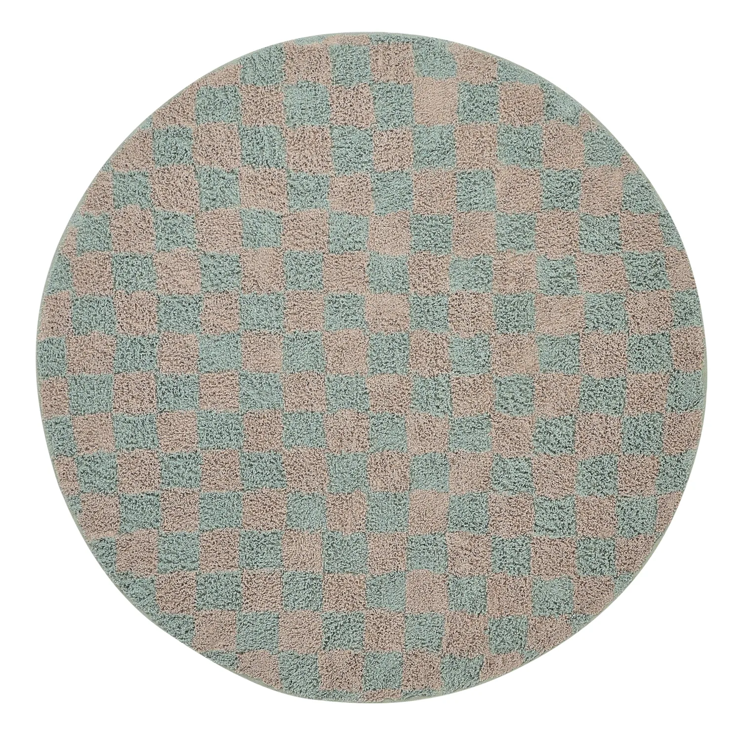 Kolo koberce - Elsey Natural Cotton Shaggy (šedá/rúžová)