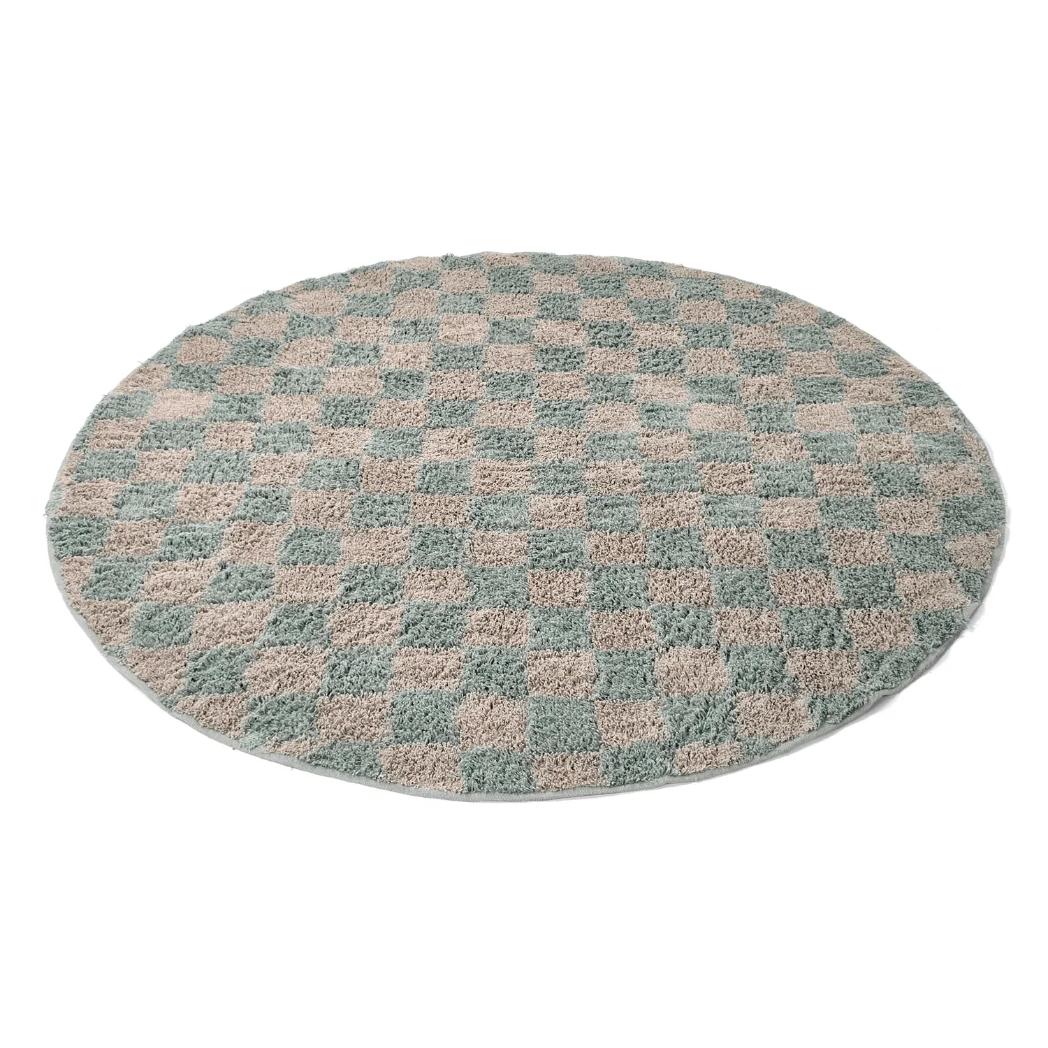 Kolo koberce - Elsey Natural Cotton Shaggy (šedá/rúžová)