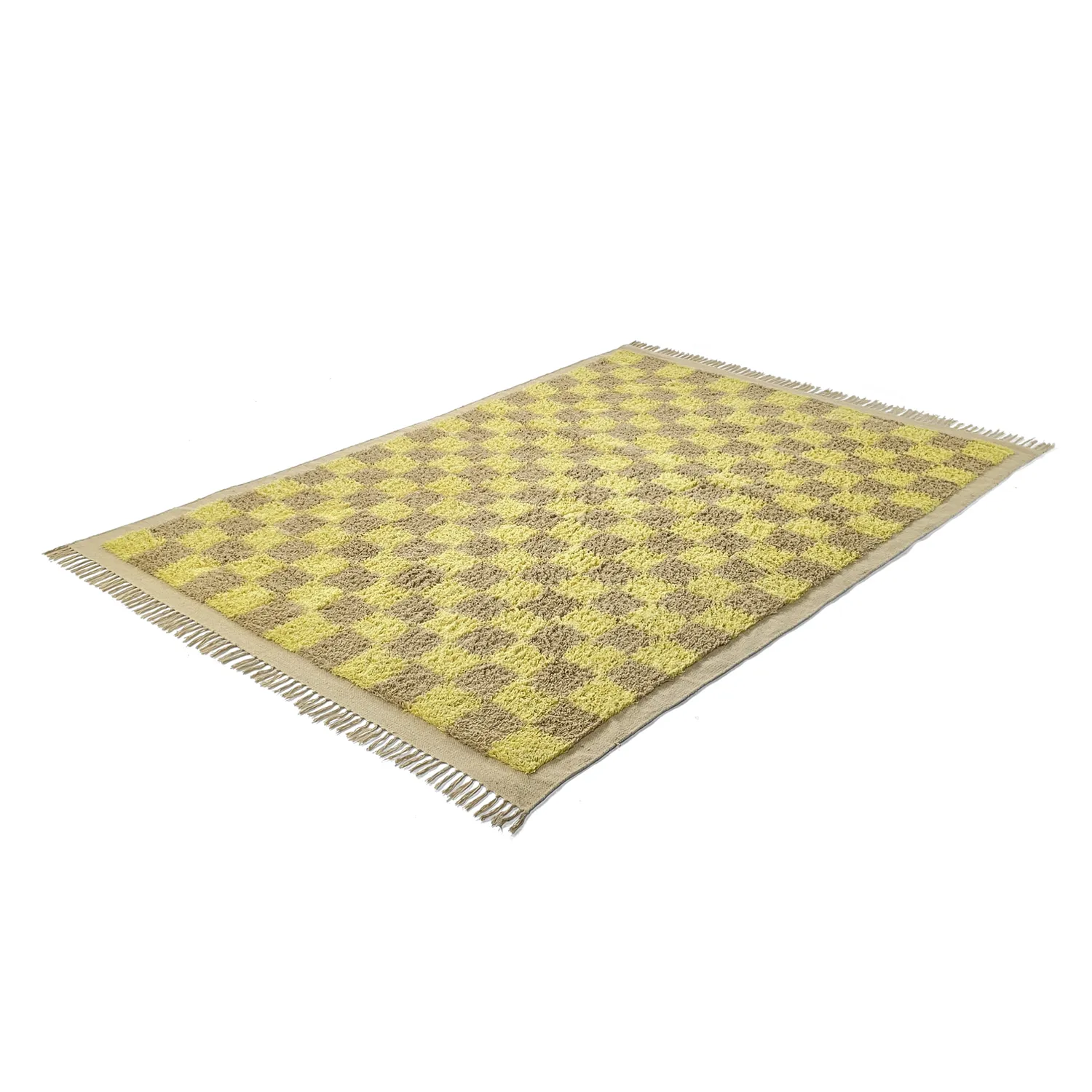 Koberce s dlhým vlasom - Elsey Natural Cotton Shaggy (žltá/bežová)