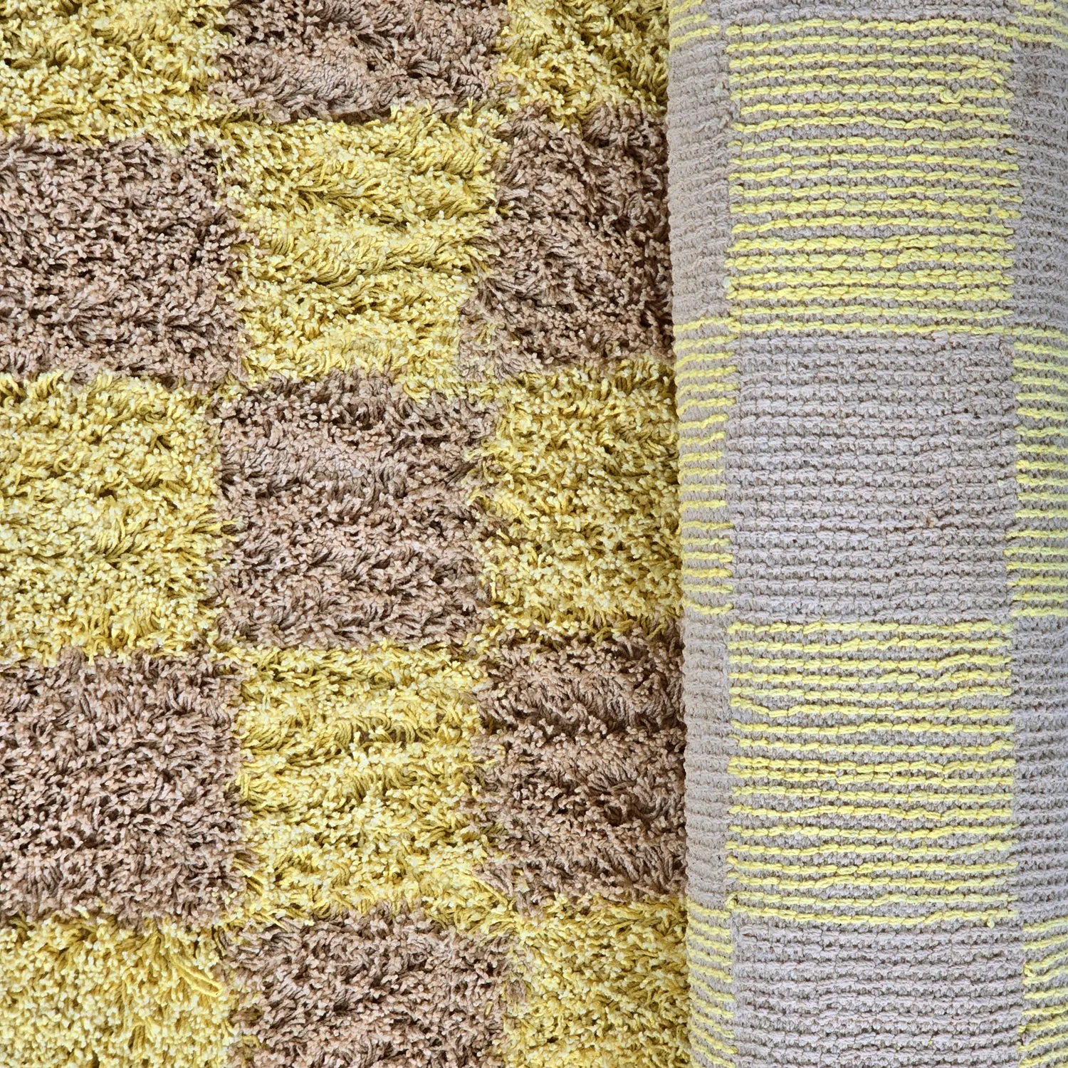Koberce s dlhým vlasom - Elsey Natural Cotton Shaggy (žltá/bežová)