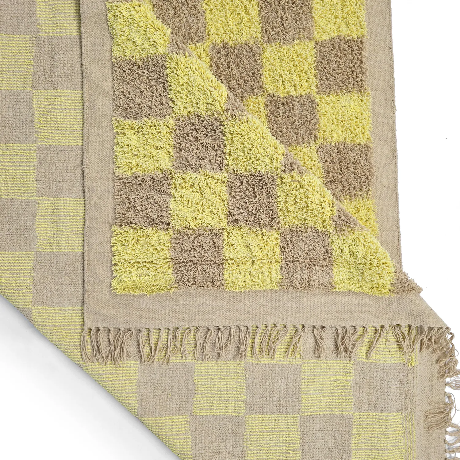 Koberce s dlhým vlasom - Elsey Natural Cotton Shaggy (žltá/bežová)