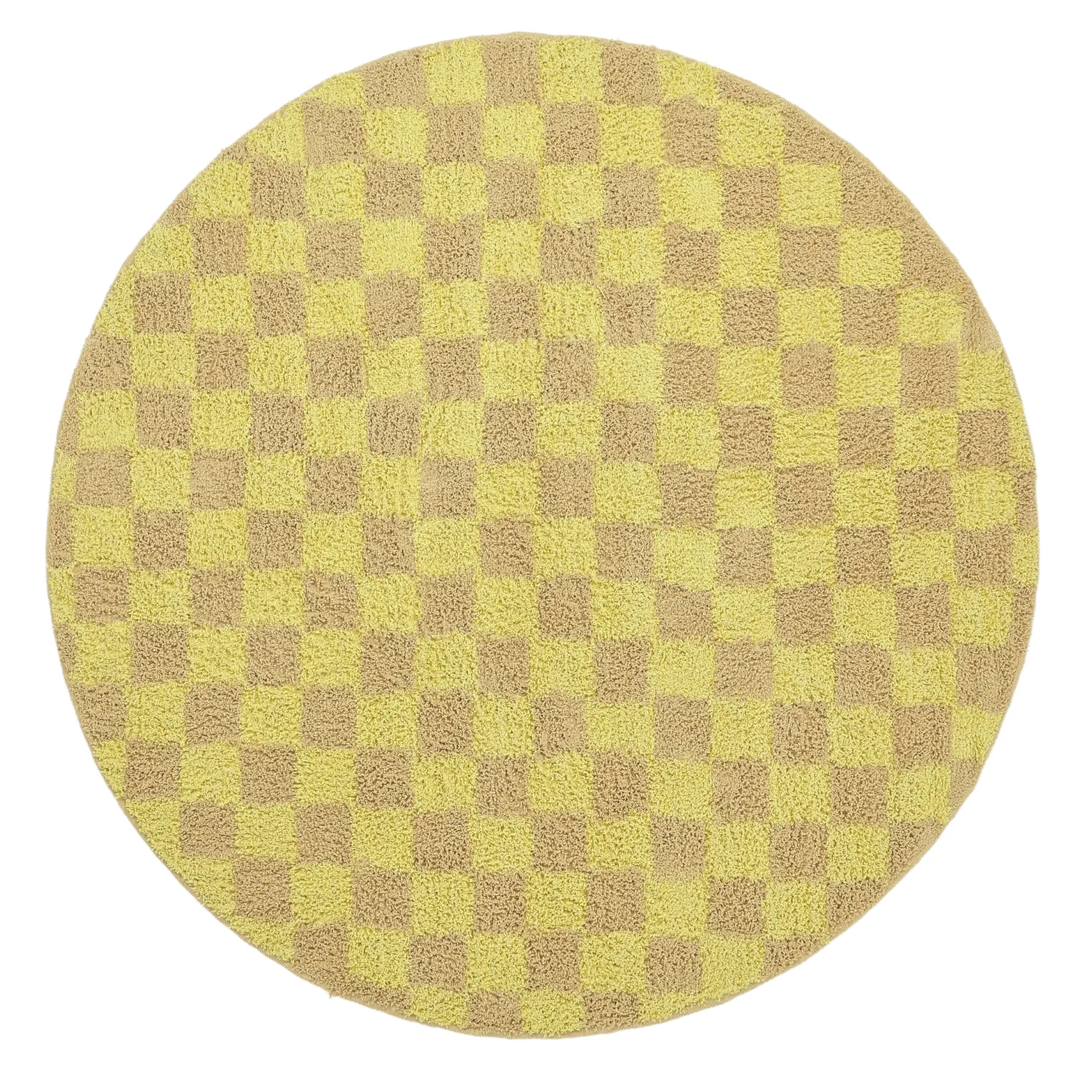 Kolo koberce - Elsey Natural Cotton Shaggy (žltá/bežová)