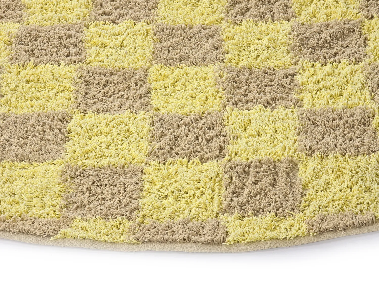 Kolo koberce - Elsey Natural Cotton Shaggy (žltá/bežová)