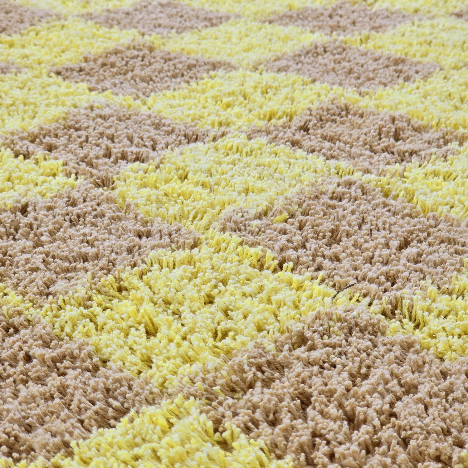 Kolo koberce - Elsey Natural Cotton Shaggy (žltá/bežová)