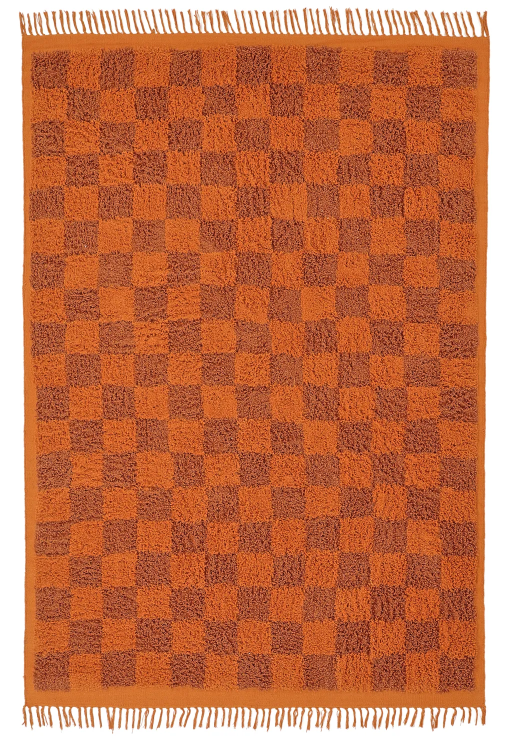 Koberce s dlhým vlasom - Elsey Natural Cotton Shaggy (oranžová/červená)