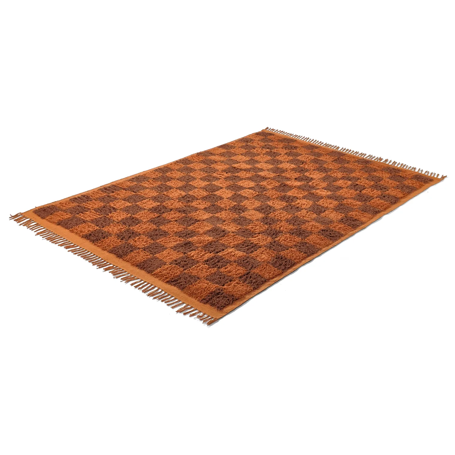 Koberce s dlhým vlasom - Elsey Natural Cotton Shaggy (oranžová/červená)