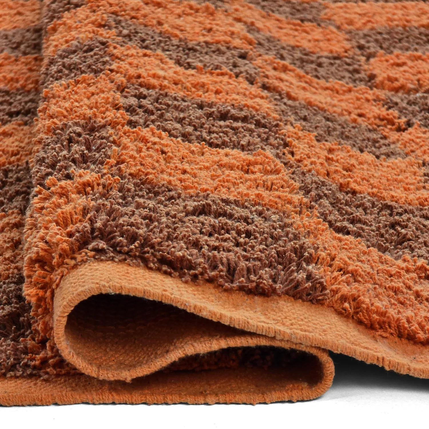 Koberce s dlhým vlasom - Elsey Natural Cotton Shaggy (oranžová/červená)