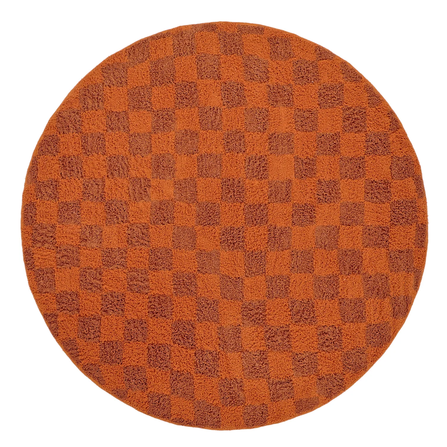 Kolo koberce - Elsey Natural Cotton Shaggy (oranžová/červená)