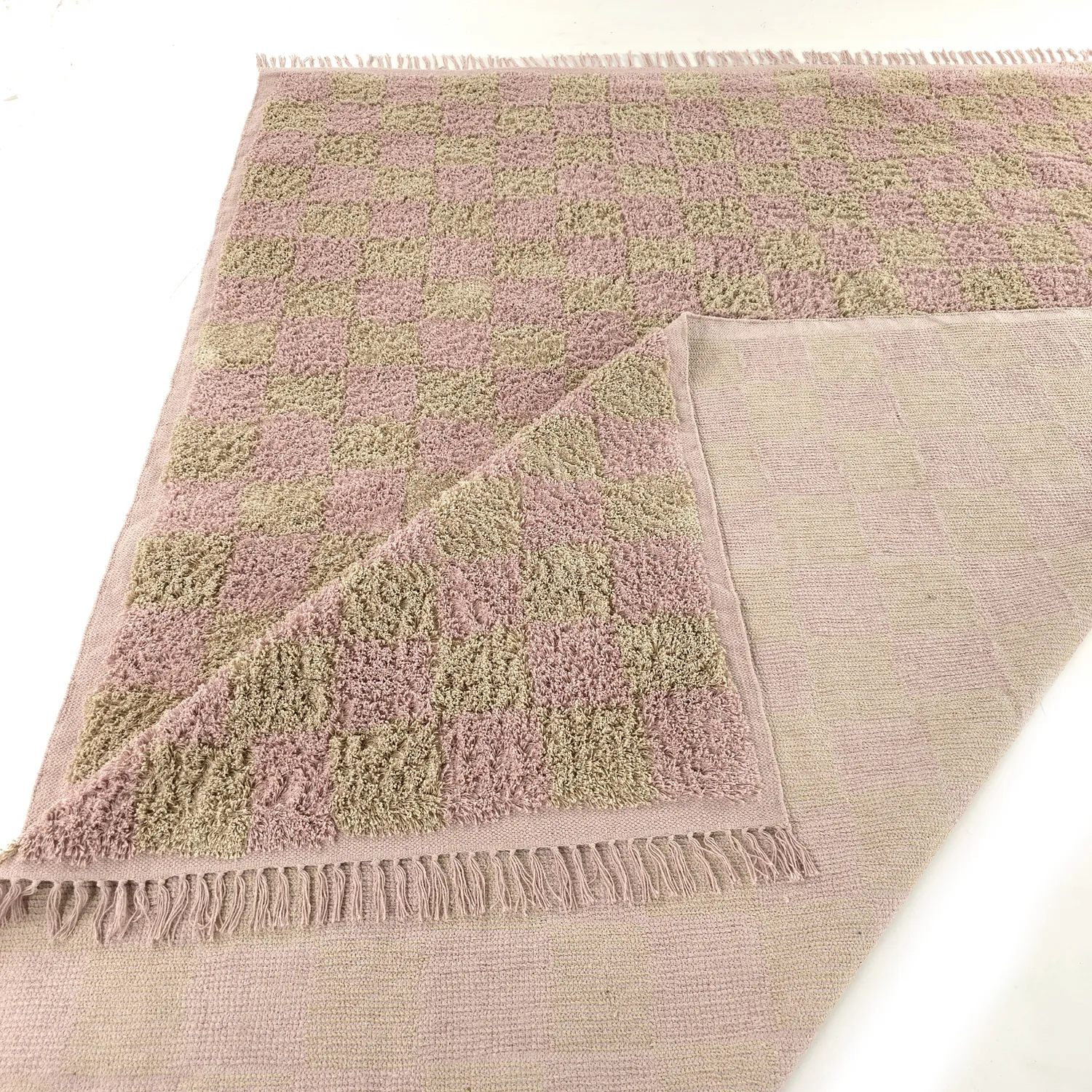 Koberce s chlupatým povrchem - Elsey Natural Cotton Shaggy (ružová/oranžová)