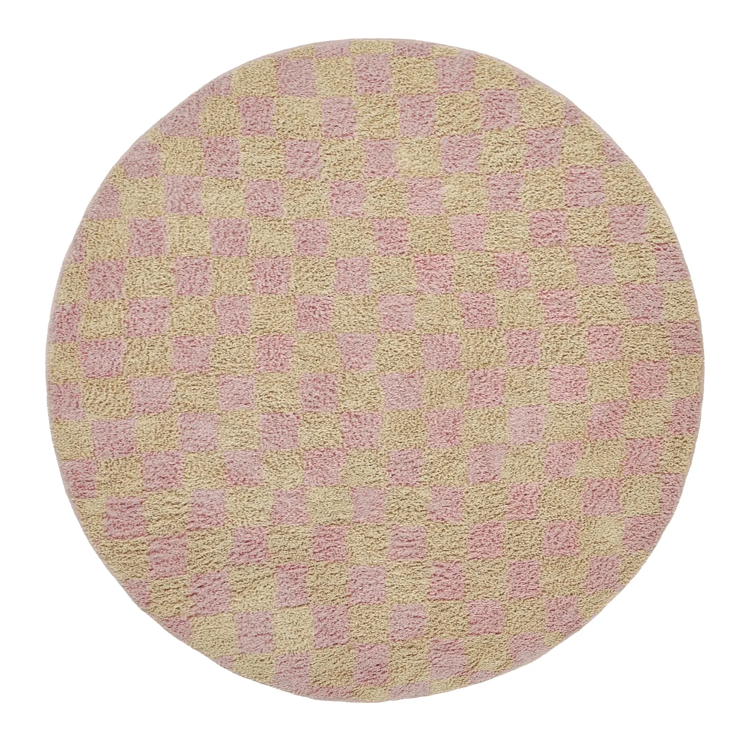 Kolo koberce - Elsey Natural Cotton Shaggy (ružová/oranžová)