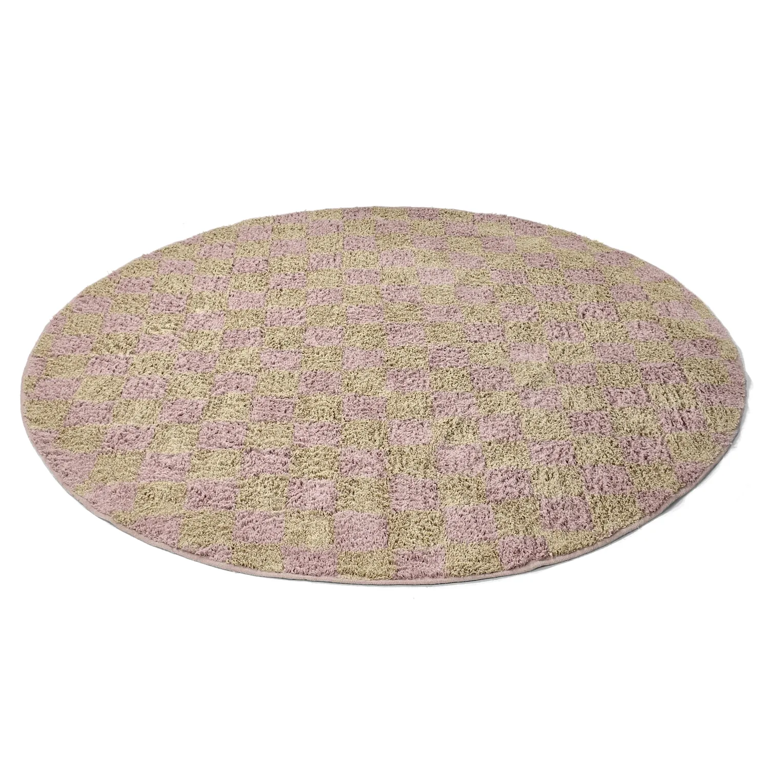 Kolo koberce - Elsey Natural Cotton Shaggy (ružová/oranžová)