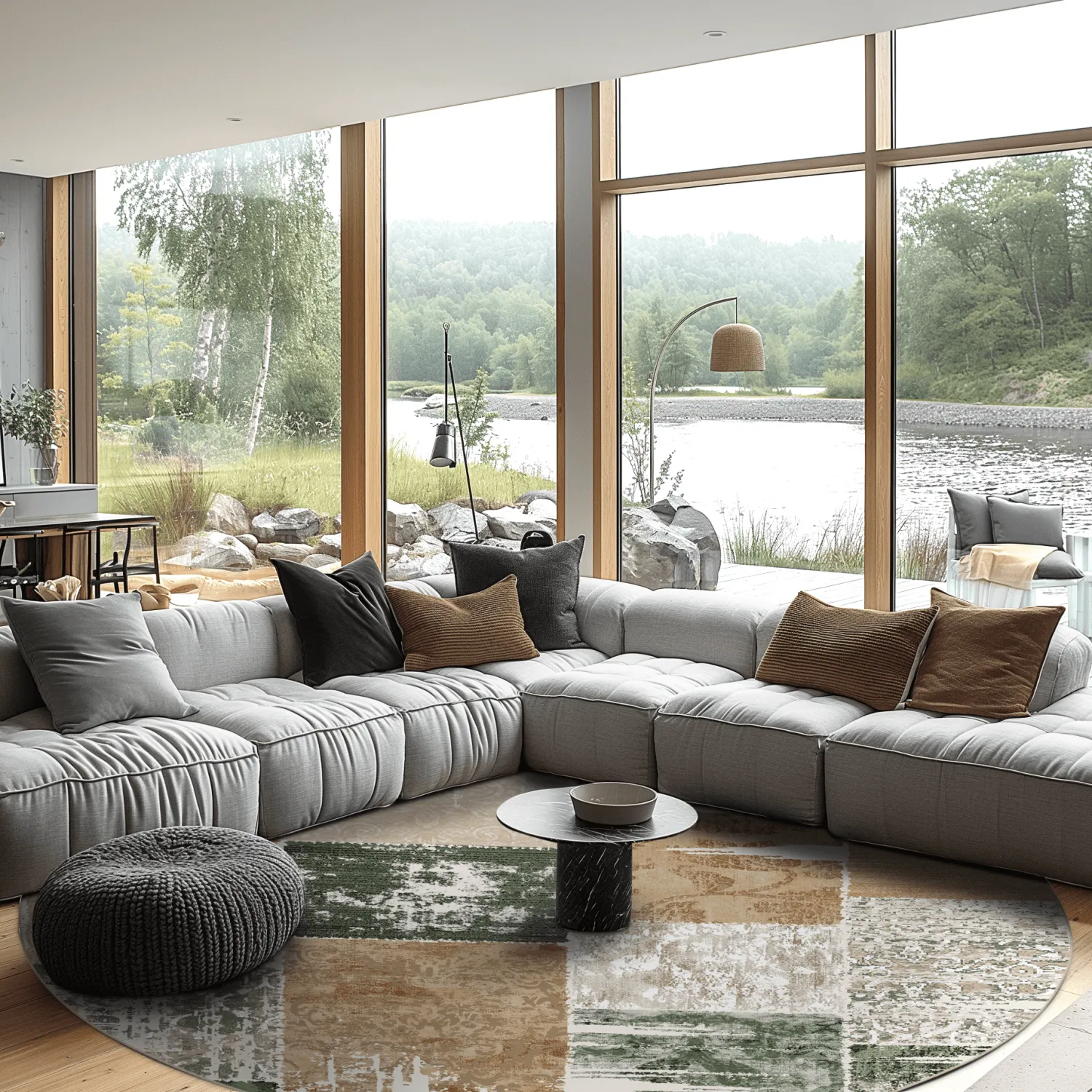 Kruhový koberec - Ephesus (zelený)