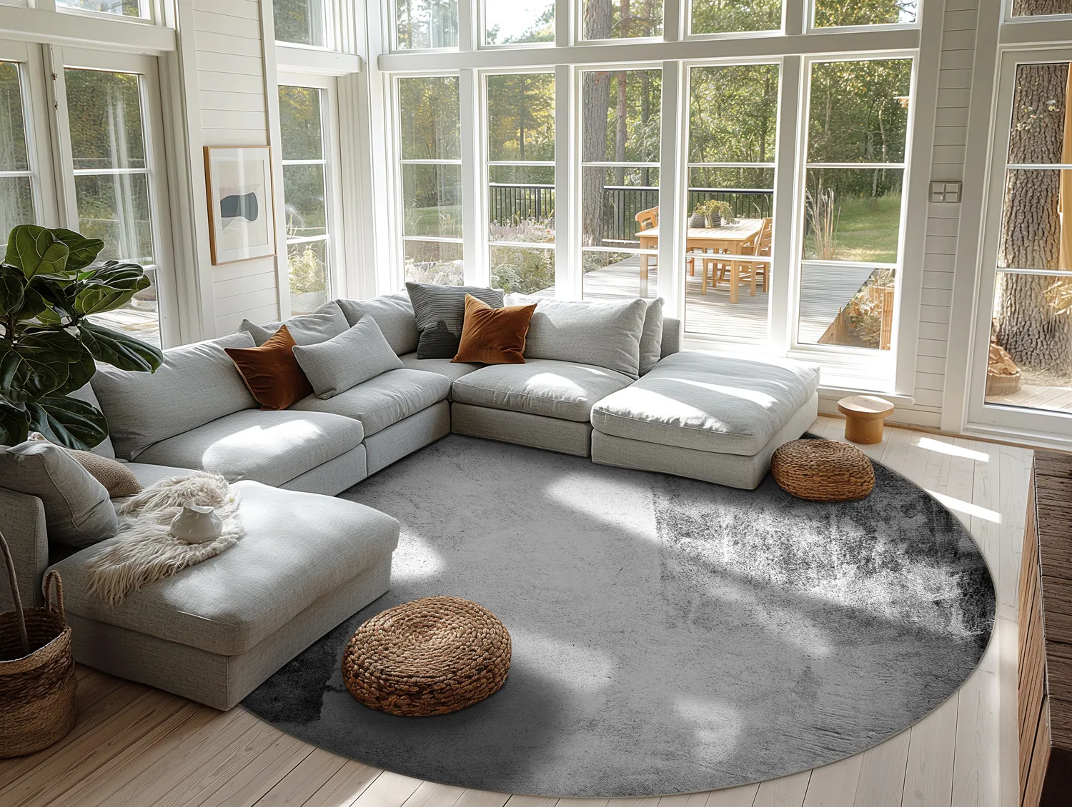 Koberec okrúhly - Esperia (šedý)