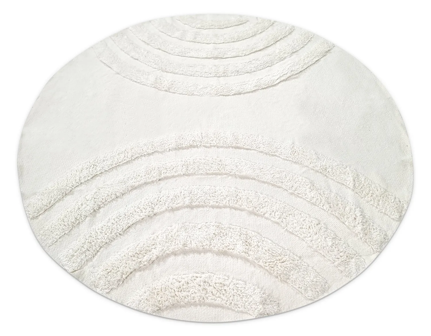 Kolo koberce - Everly Natural Cotton Shaggy (offwhite)