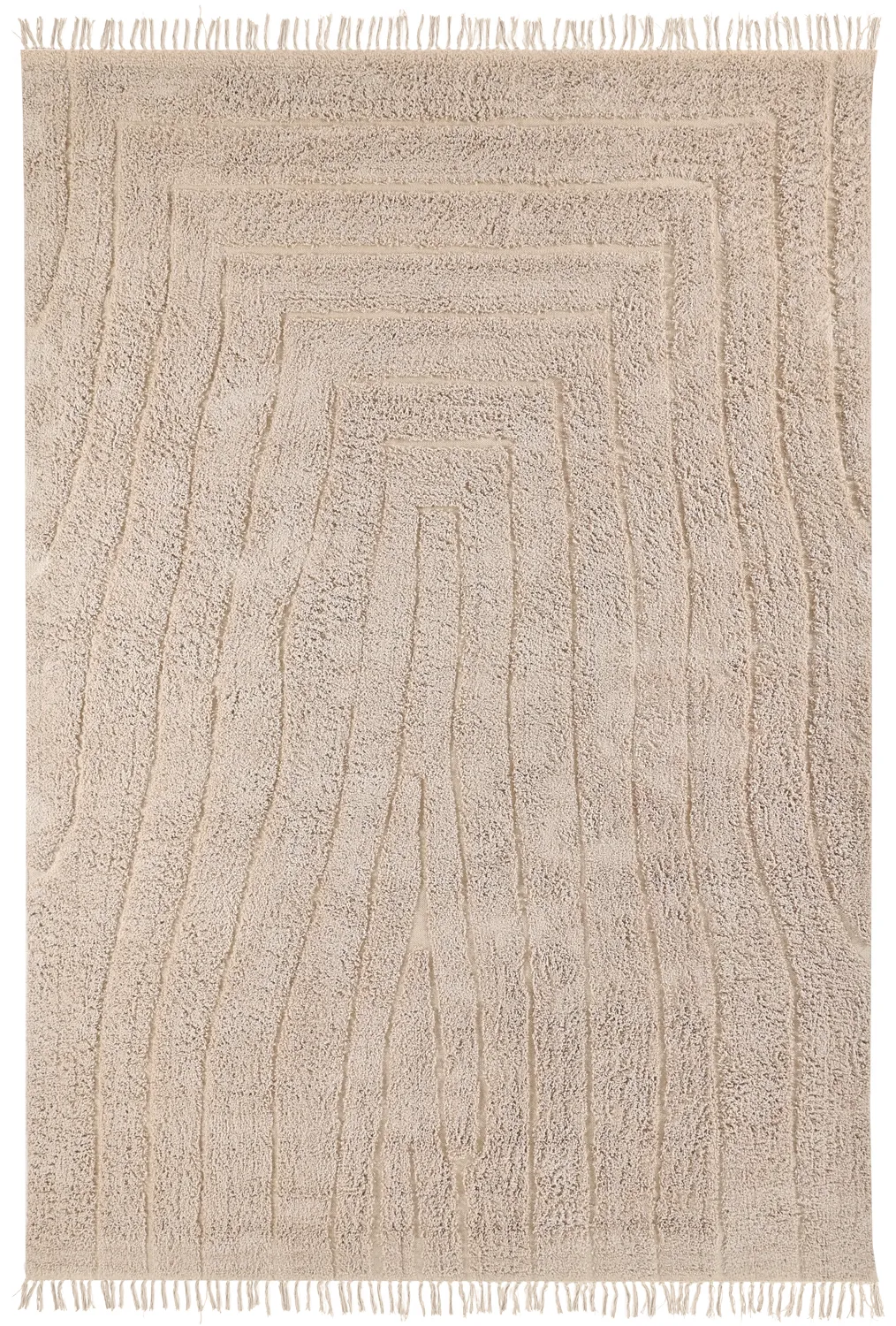 Koberce s dlhým vlasom - Farley Natural Cotton Shaggy (béžová)