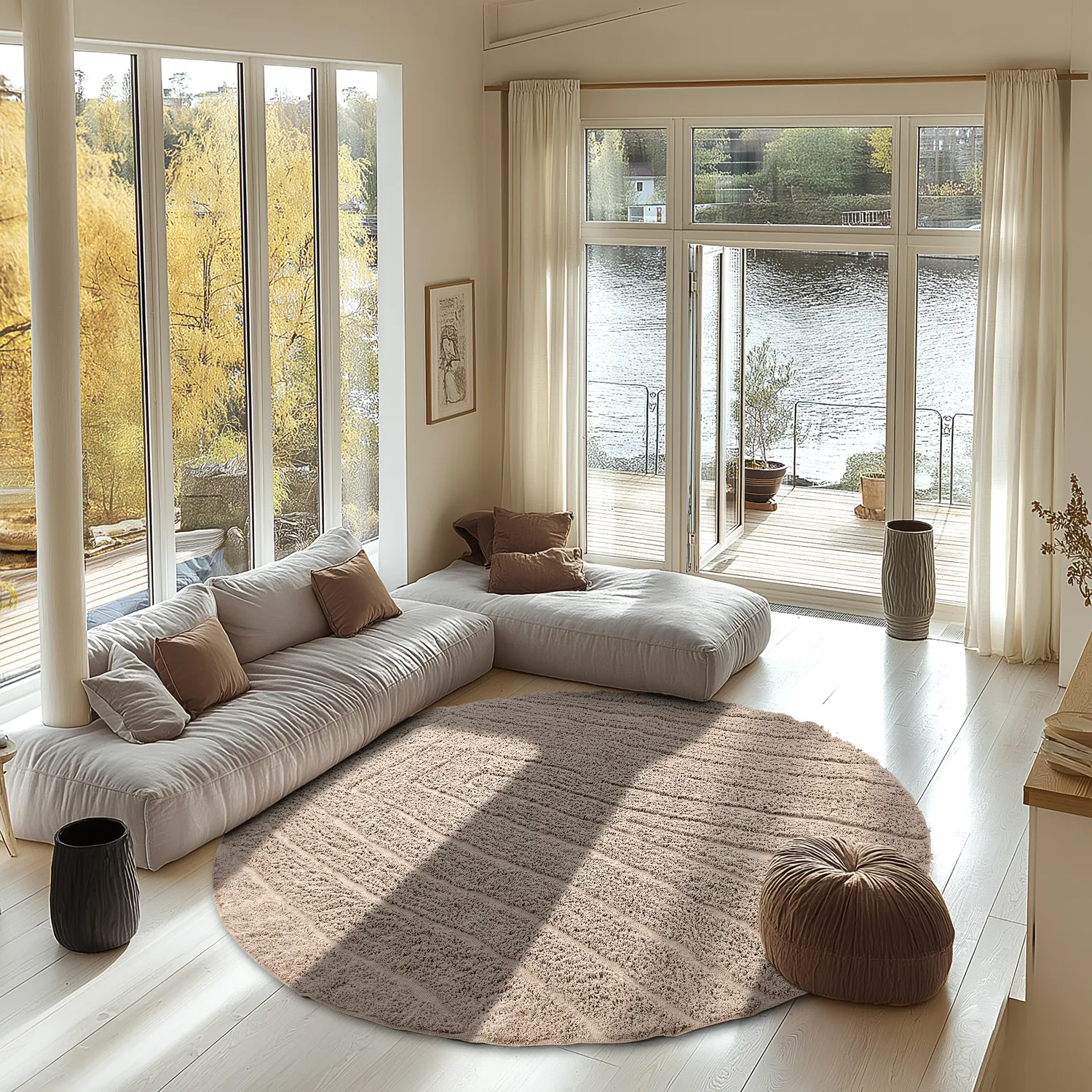 Kolozúci koberec - Farley Natural Cotton Shaggy (béžová)