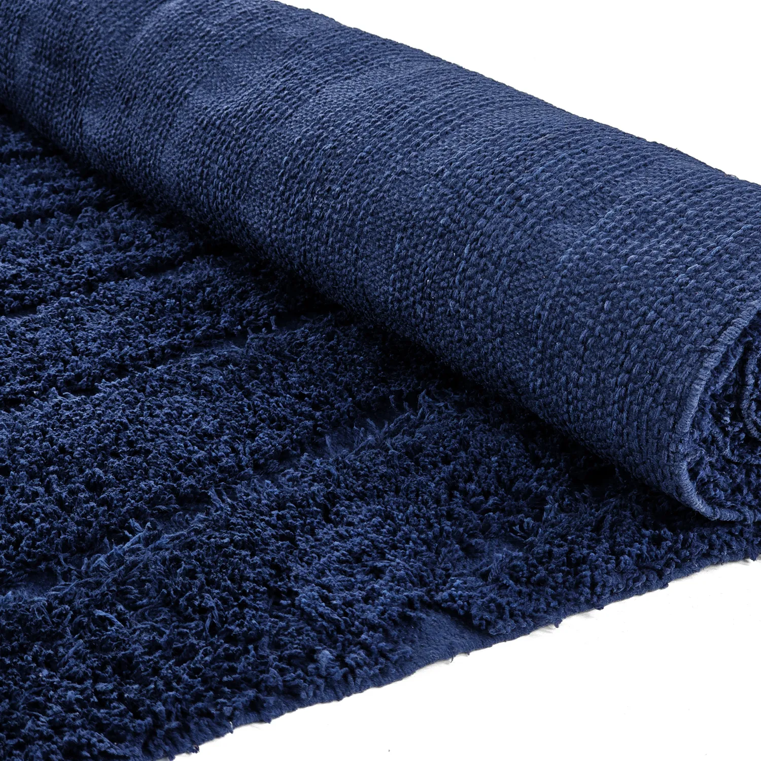 Koberce s chlupatým povrchem - Farley Natural Cotton Shaggy (modrá)