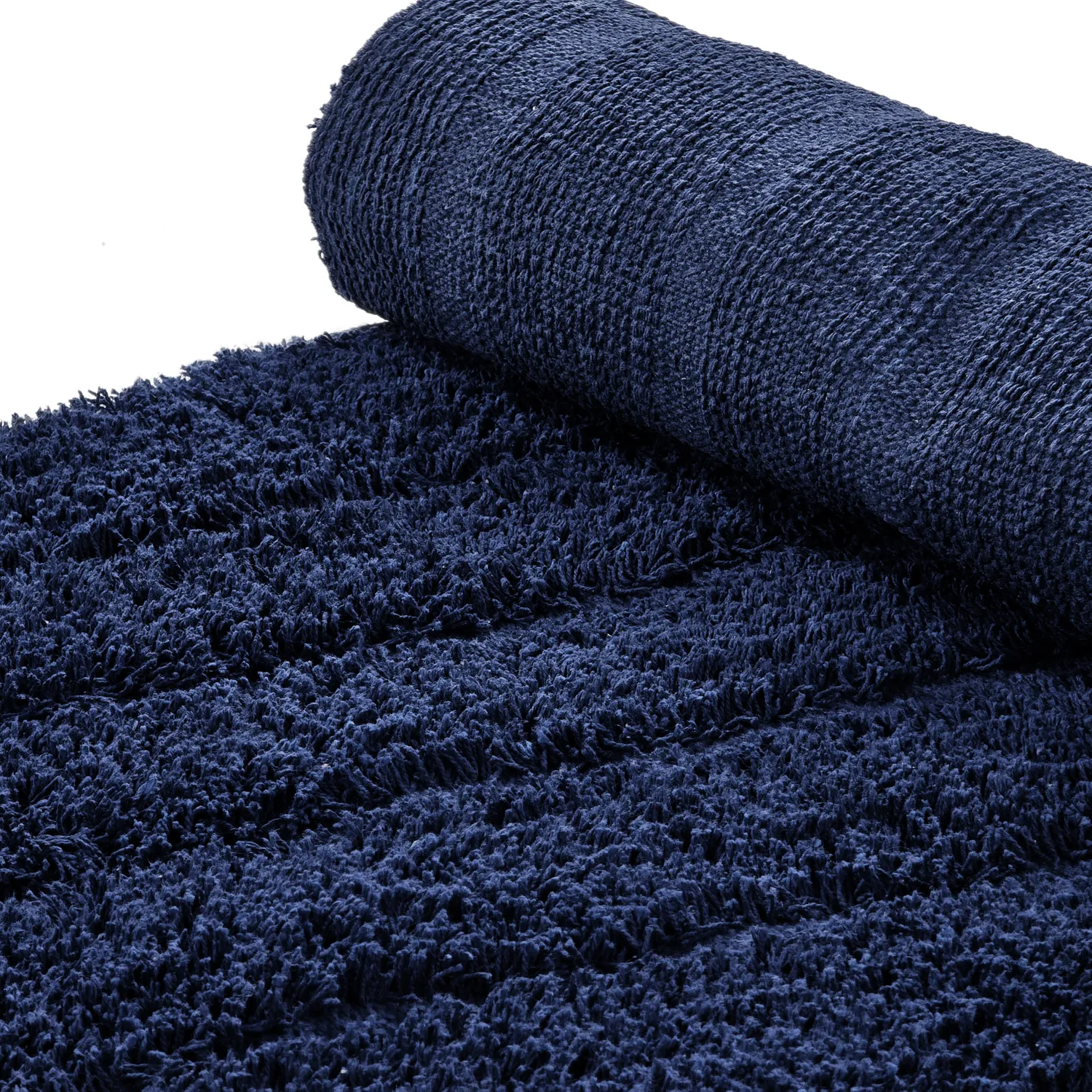 Koberce s chlupatým povrchem - Farley Natural Cotton Shaggy (modrá)