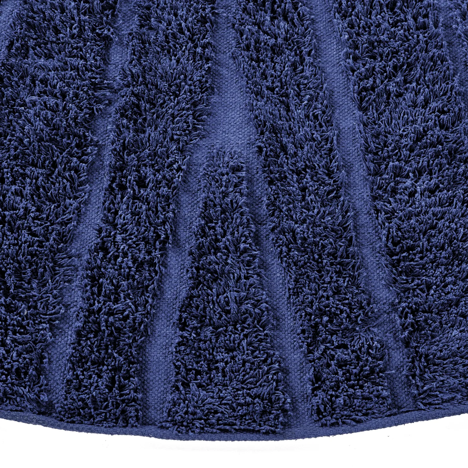 Kruhý koberec - Farley Natural Cotton Shaggy (modrá)