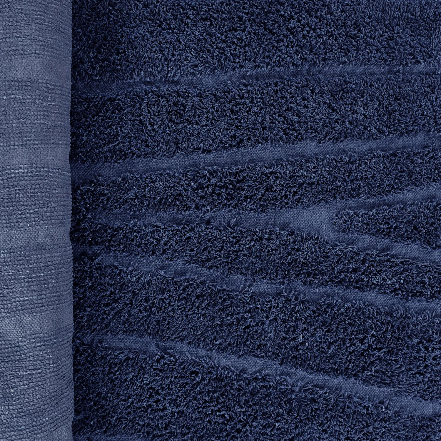 Kruhý koberec - Farley Natural Cotton Shaggy (modrá)