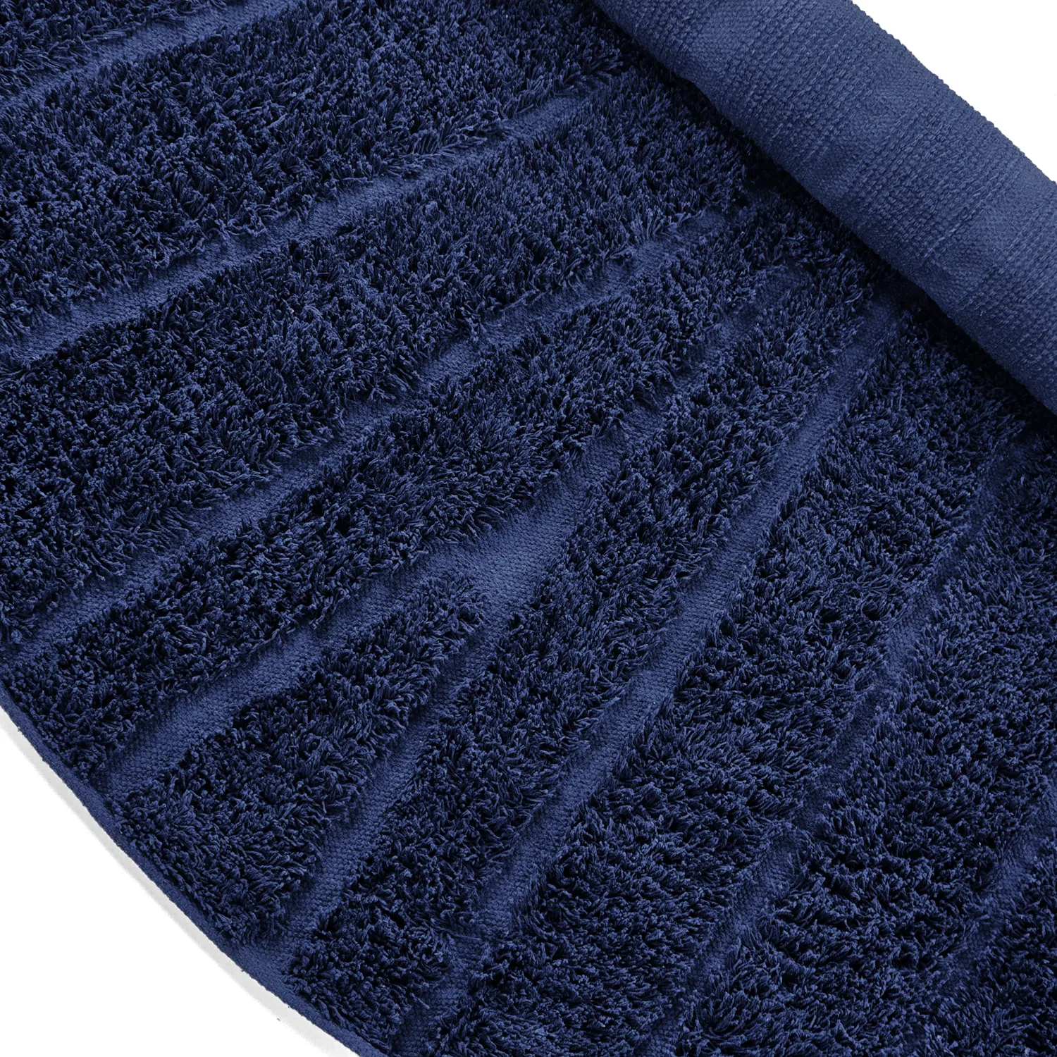 Kruhý koberec - Farley Natural Cotton Shaggy (modrá)