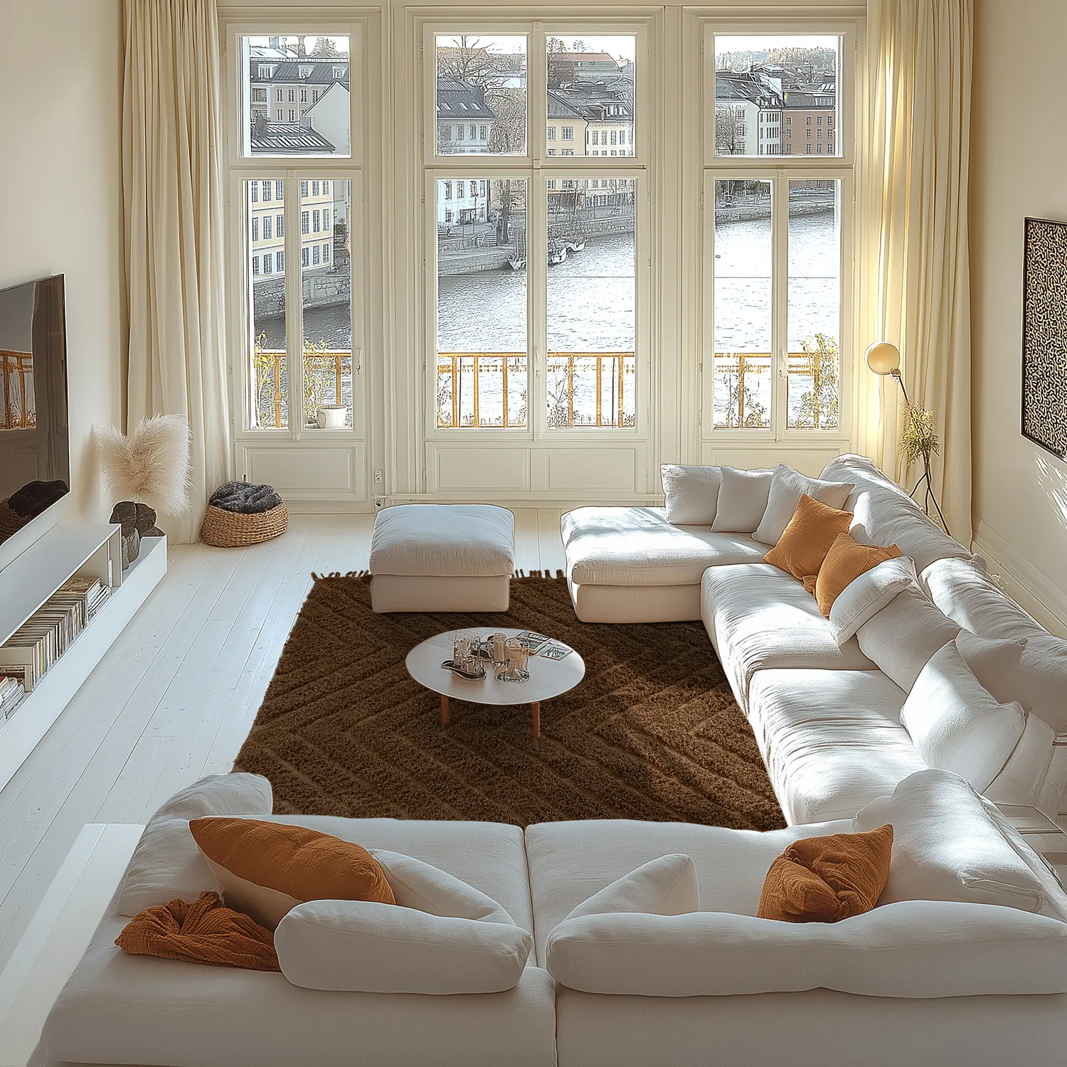 Koberce s chlupatým povrchem - Farley Natural Cotton Shaggy (hnedá)