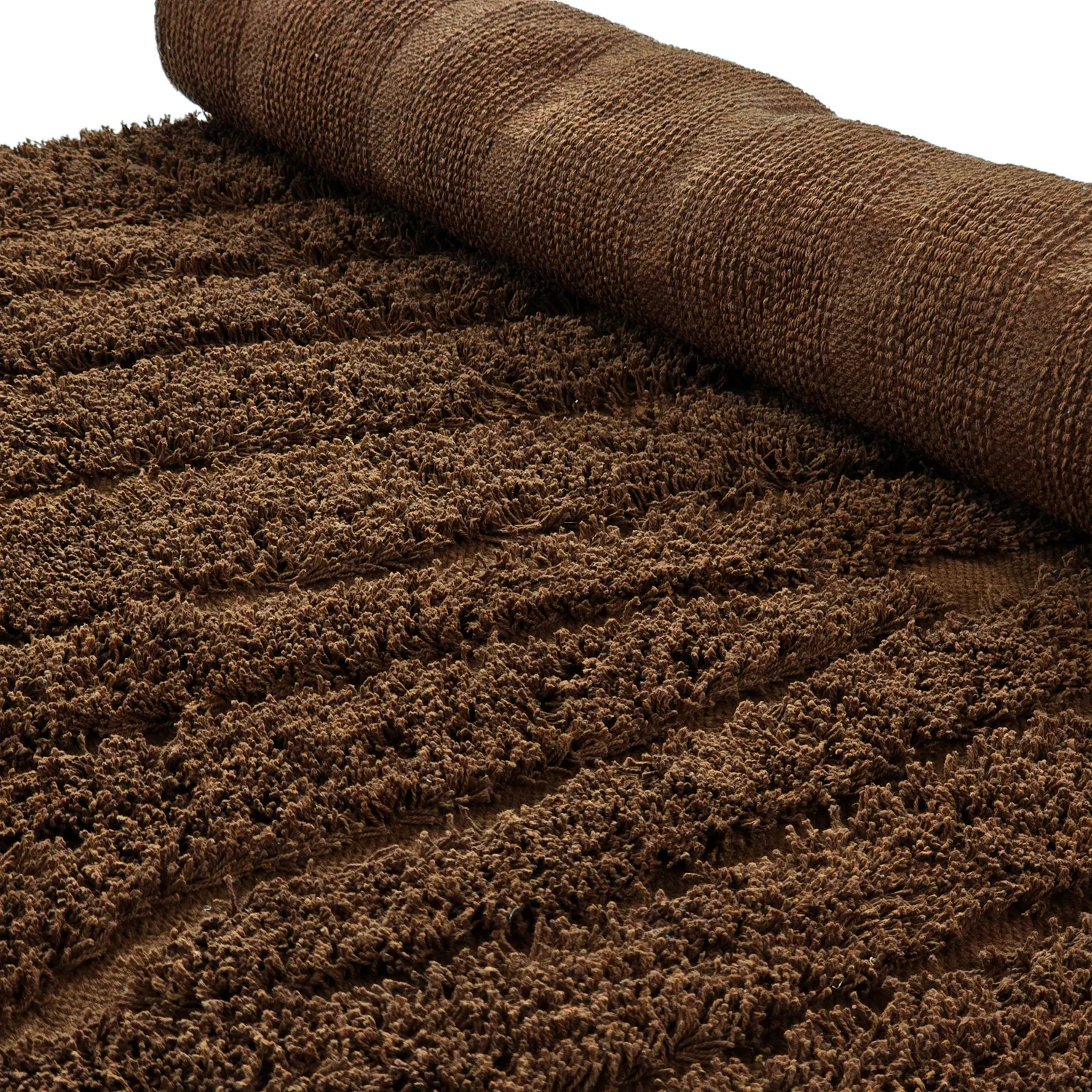Koberce s chlupatým povrchem - Farley Natural Cotton Shaggy (hnedá)