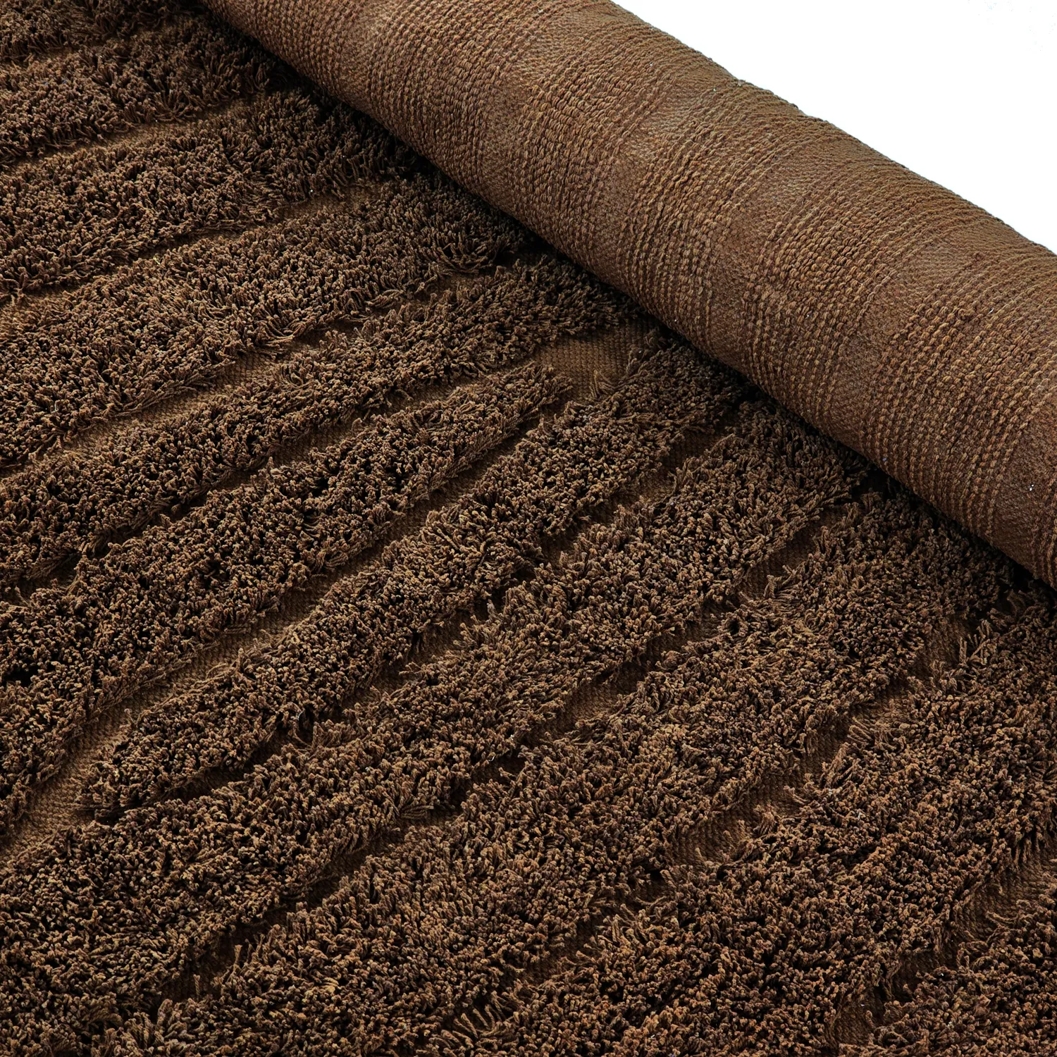 Koberce s chlupatým povrchem - Farley Natural Cotton Shaggy (hnedá)