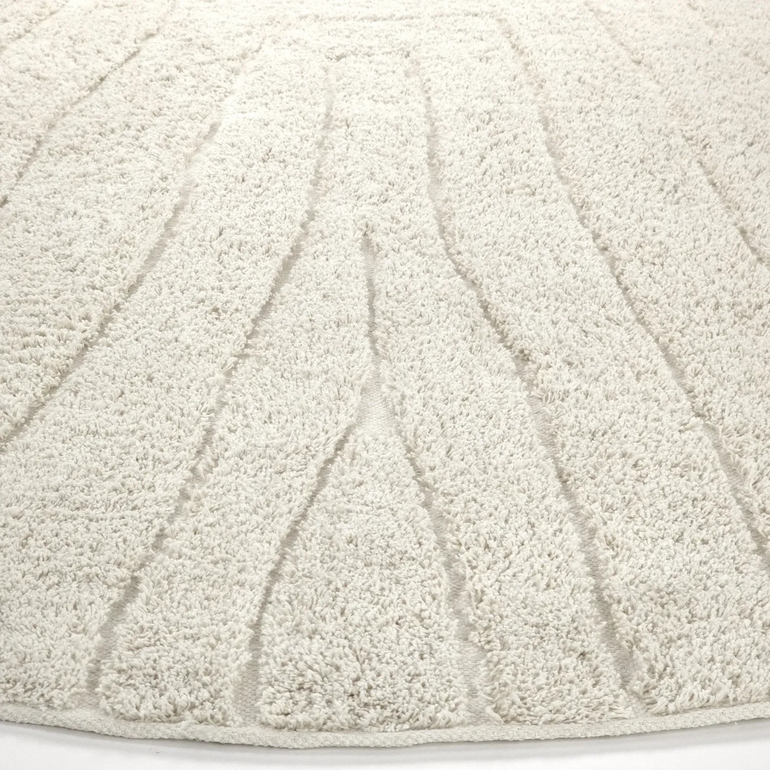 Kolo koberce - Farley Natural Cotton Shaggy (špinavá biela)
