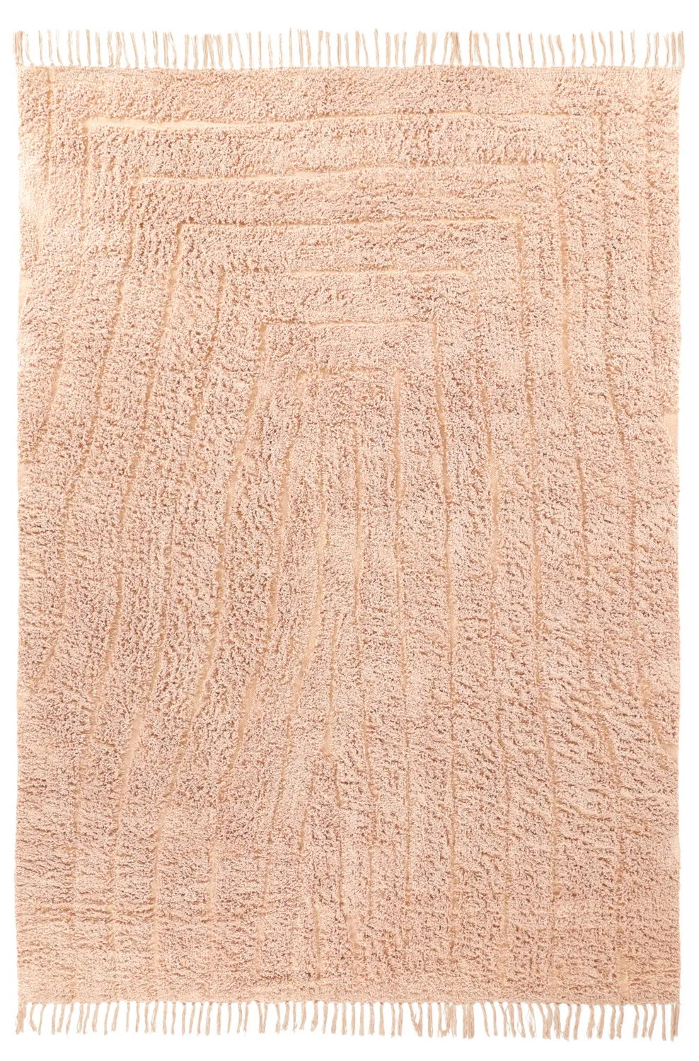 Koberce s chlupatým povrchem - Farley Natural Cotton Shaggy (ružová)