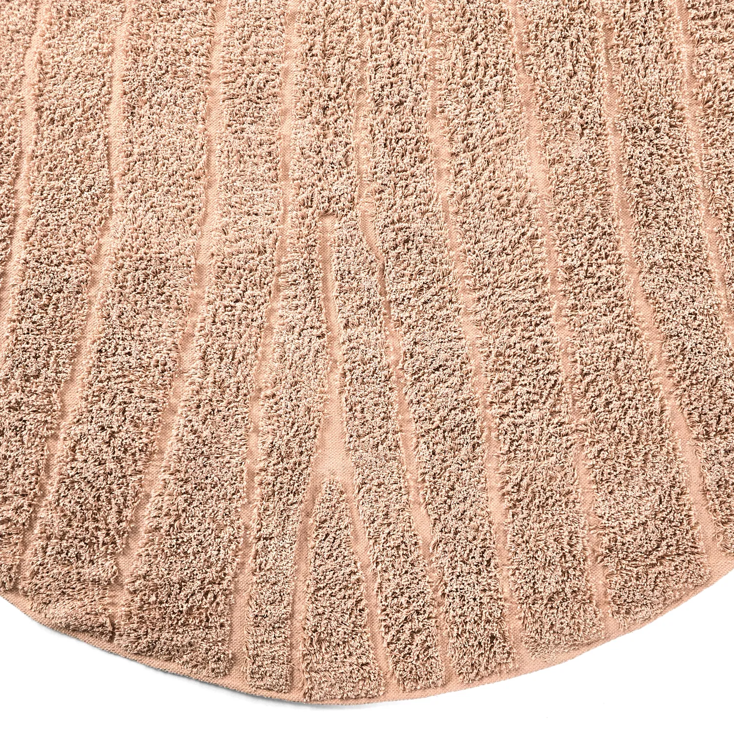 Kruhý koberec - Farley Natural Cotton Shaggy (ružová)