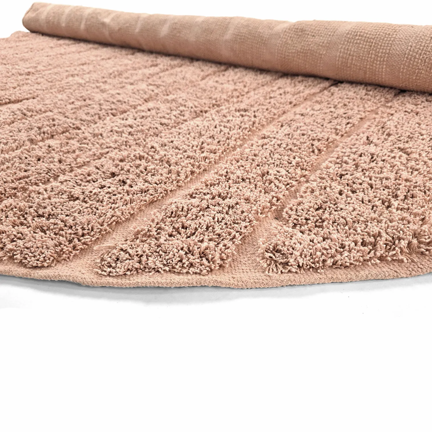 Kruhý koberec - Farley Natural Cotton Shaggy (ružová)