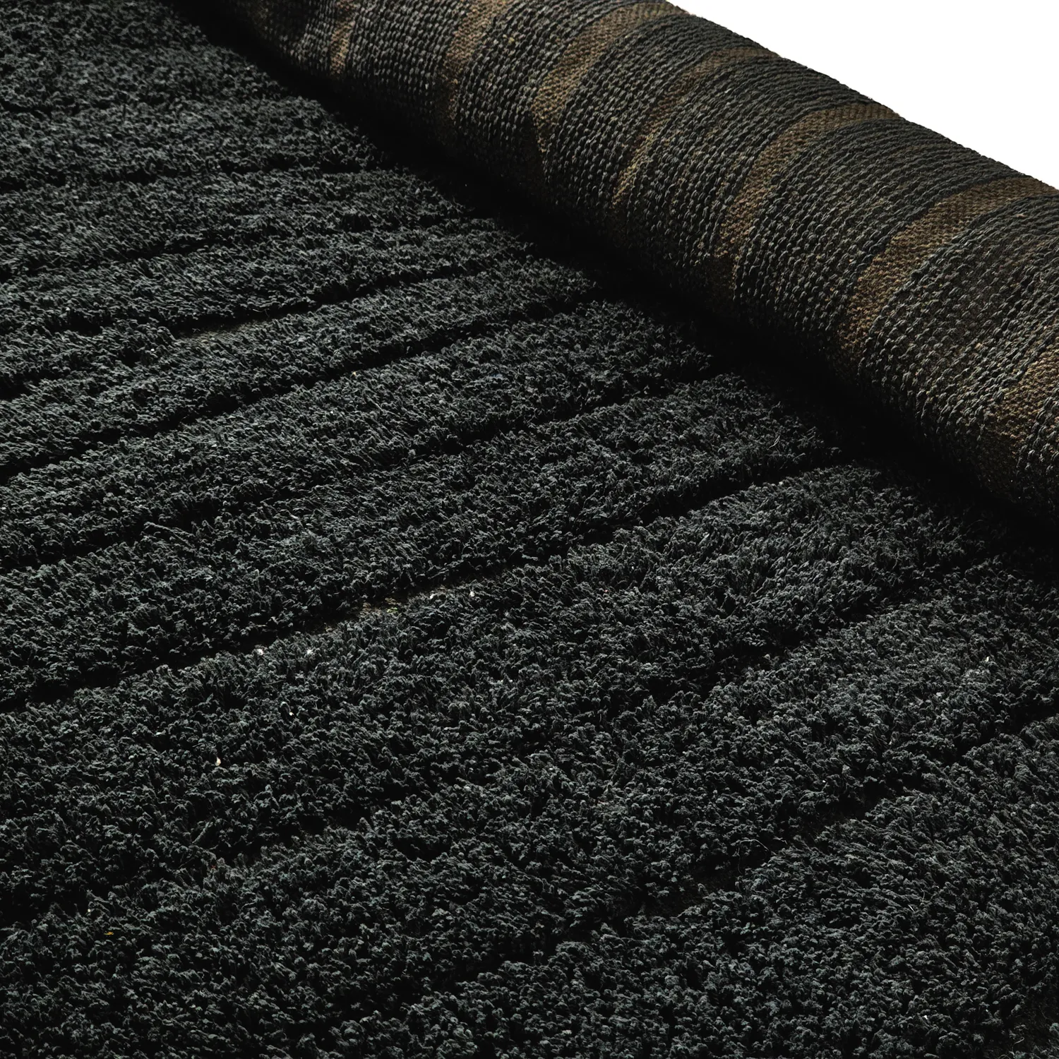 Koberce s dlhým vlasom - Farley Natural Cotton Shaggy (čierna)