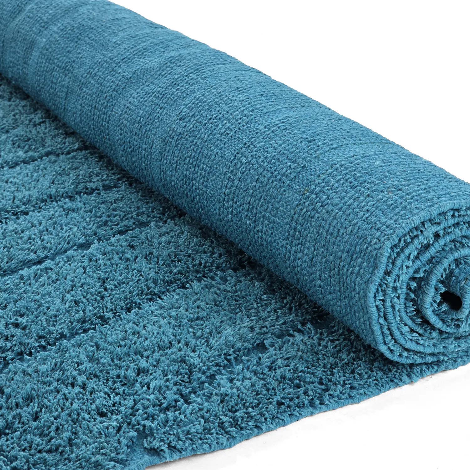 Koberce s dlhým vlasom - Farley Natural Cotton Shaggy (tyrkysová)