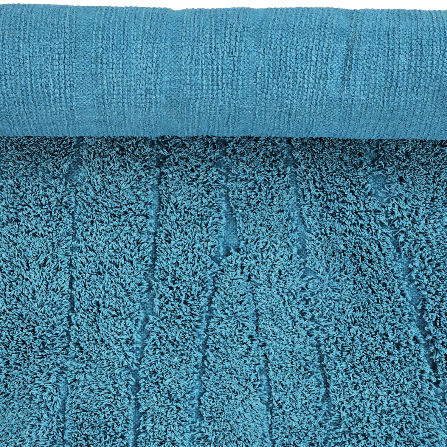 Koberce s dlhým vlasom - Farley Natural Cotton Shaggy (tyrkysová)