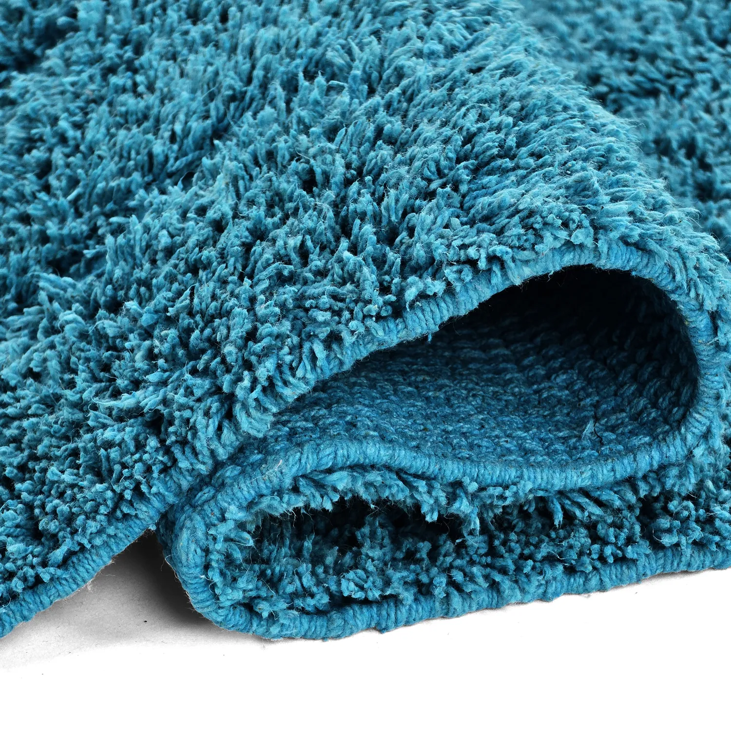 Koberce s dlhým vlasom - Farley Natural Cotton Shaggy (tyrkysová)