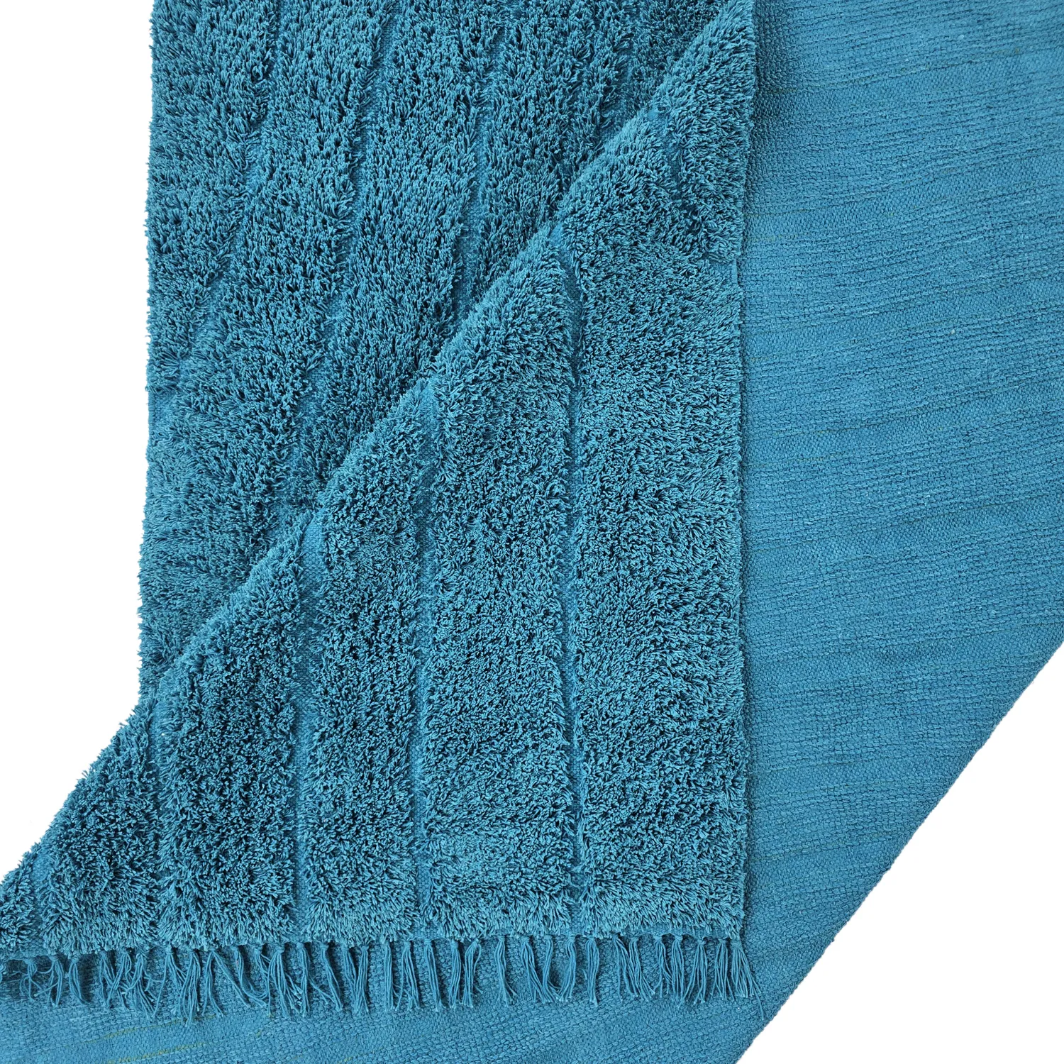 Koberce s dlhým vlasom - Farley Natural Cotton Shaggy (tyrkysová)